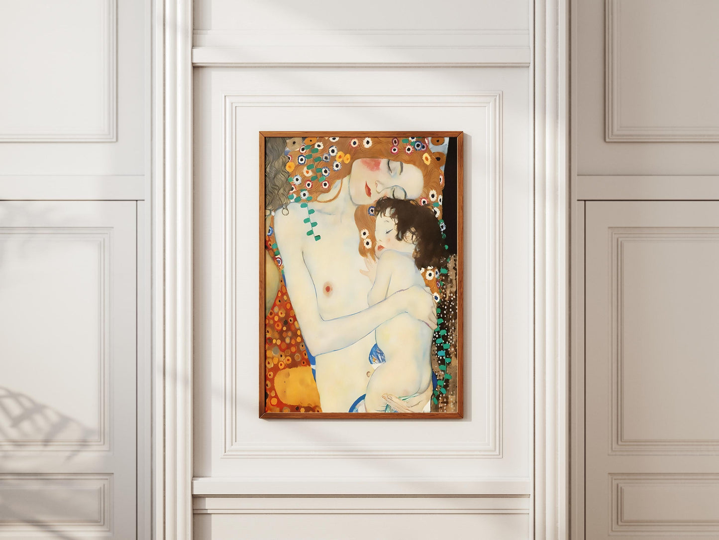 Gustav Klimt Print Mother and Child Print Poster, Moon & Stars Tree Art, Premium Matte Paper, Klimt Exhibition Wall Decor, Fine Art Print