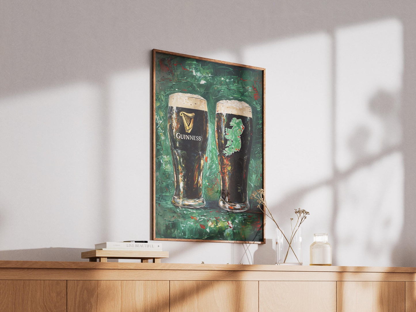 Guinness Impressionist Beer Poster, Irish Painting, Ireland Beer Gift, Bar Art, Ireland Painting, Alcohol Art, Bar Beer, Beer Artist