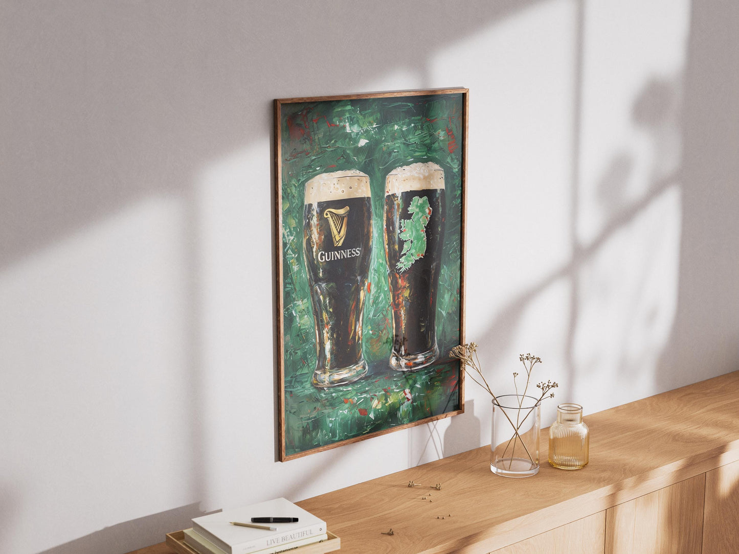 Guinness Impressionist Beer Poster, Irish Painting, Ireland Beer Gift, Bar Art, Ireland Painting, Alcohol Art, Bar Beer, Beer Artist