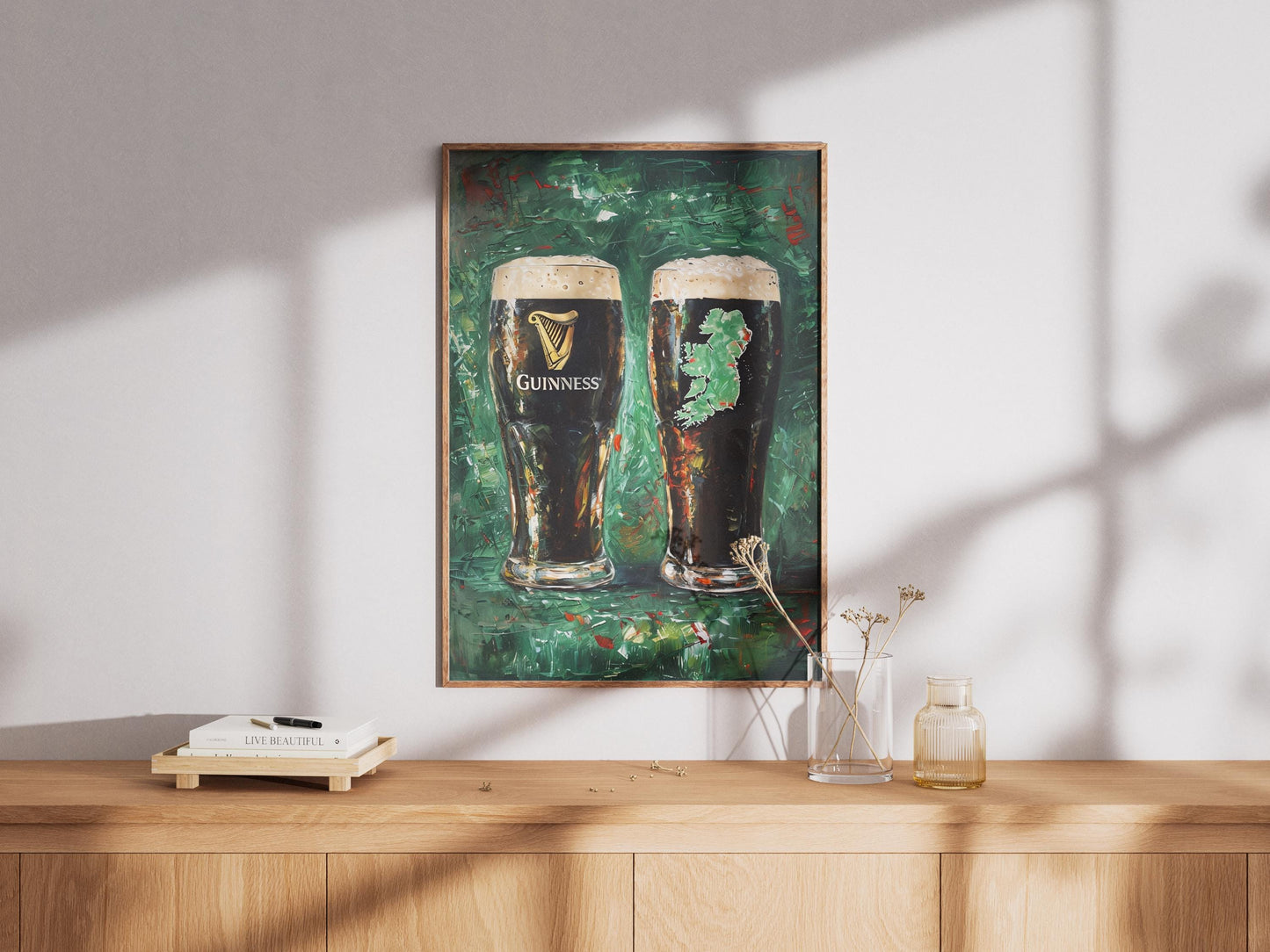 Guinness Impressionist Beer Poster, Irish Painting, Ireland Beer Gift, Bar Art, Ireland Painting, Alcohol Art, Bar Beer, Beer Artist