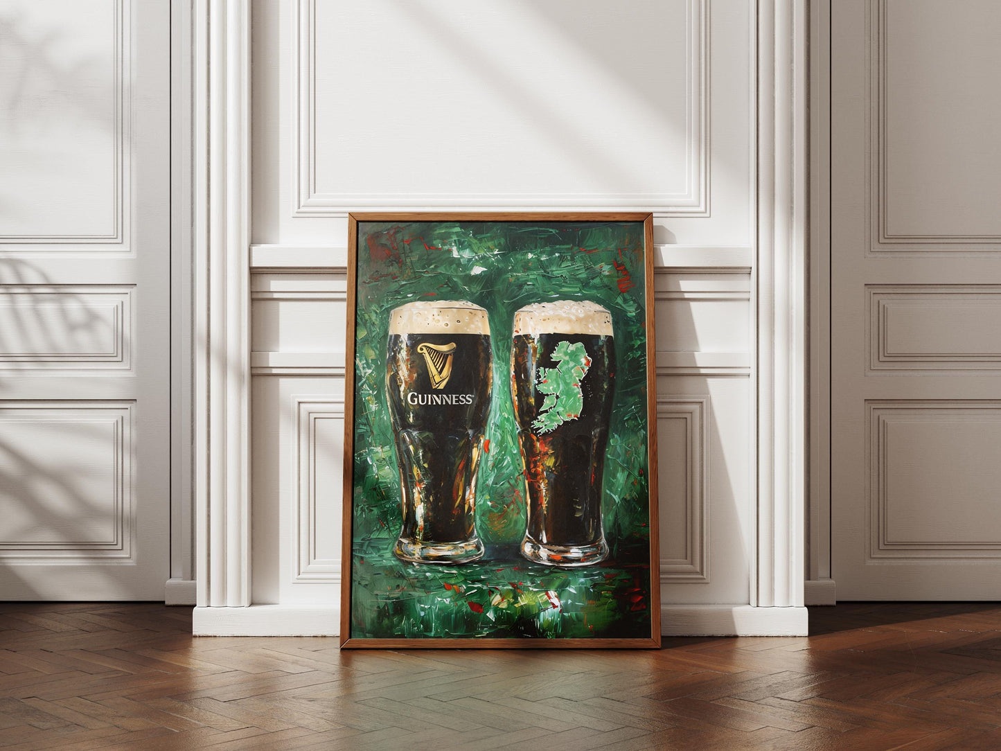 Guinness Impressionist Beer Poster, Irish Painting, Ireland Beer Gift, Bar Art, Ireland Painting, Alcohol Art, Bar Beer, Beer Artist