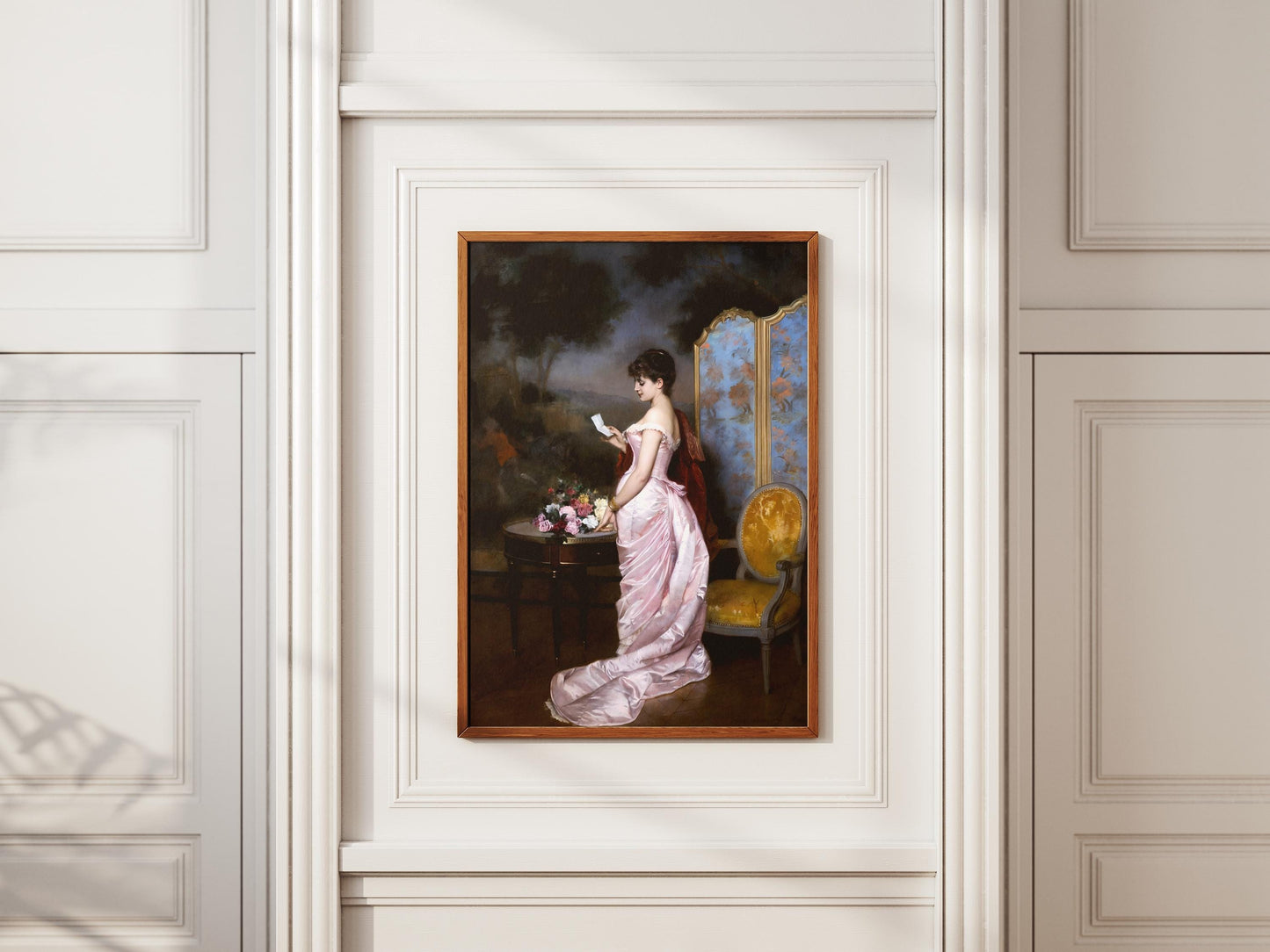The Love Letter, Auguste Toulmouche, Love story wall art, Gift for friend, Wall art for living room, Victorian era