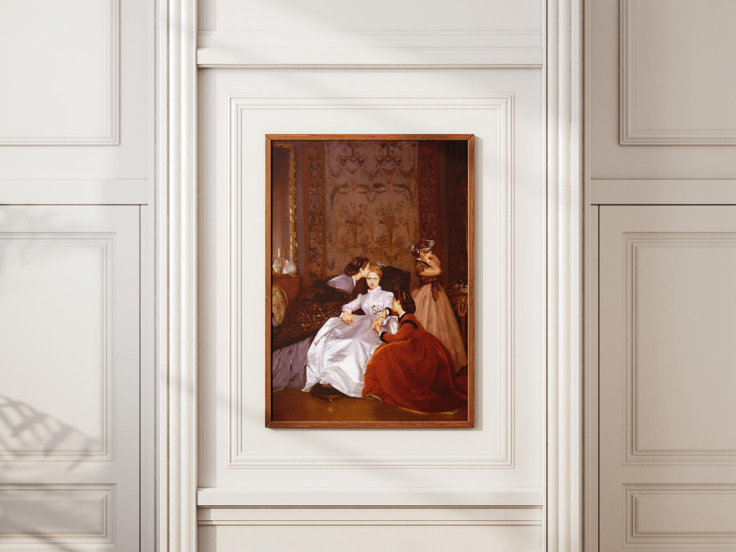 The Reluctant Bride, La Fiancée Hésitante, Auguste Toulmouche, Love story wall art, Gift for friend, Wall art for living room, Victorian era