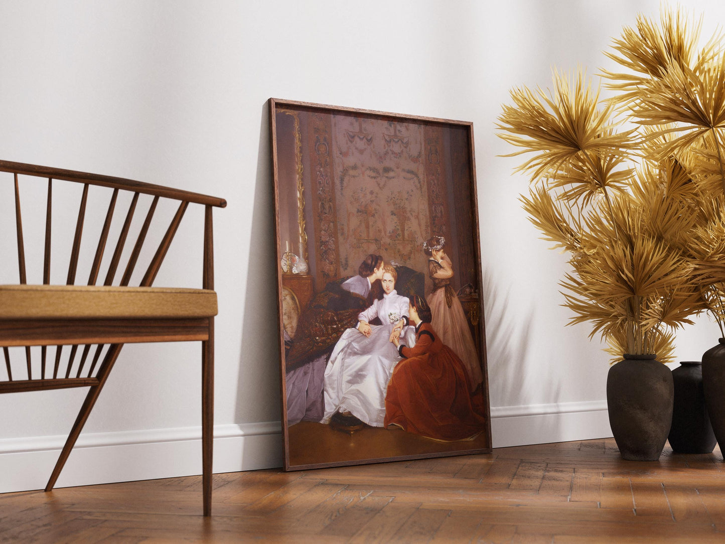 The Reluctant Bride, La Fiancée Hésitante, Auguste Toulmouche, Love story wall art, Gift for friend, Wall art for living room, Victorian era