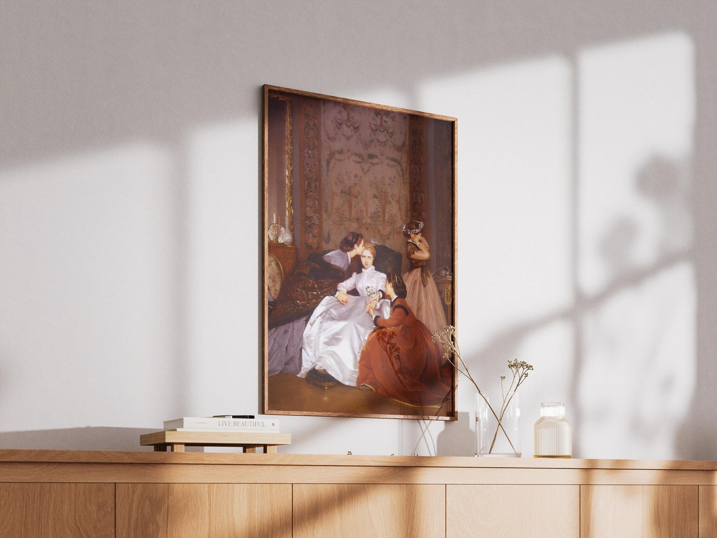 The Reluctant Bride, La Fiancée Hésitante, Auguste Toulmouche, Love story wall art, Gift for friend, Wall art for living room, Victorian era