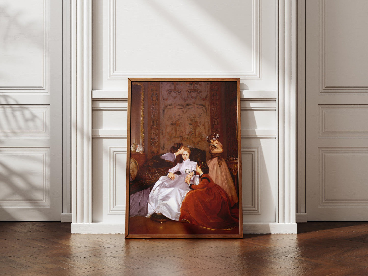 The Reluctant Bride, La Fiancée Hésitante, Auguste Toulmouche, Love story wall art, Gift for friend, Wall art for living room, Victorian era