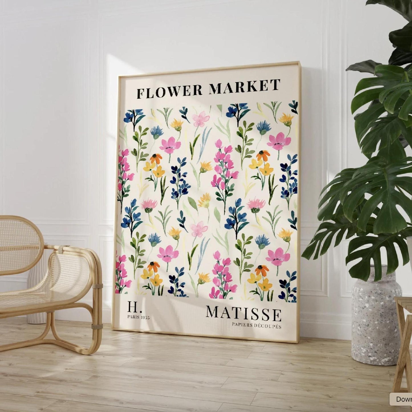 Henri Matisse 12x16 Colourful Flower Wall Art, Boho Watercolour Print, Floral Gallery Decor, Multiple Sizes, Gift for Her