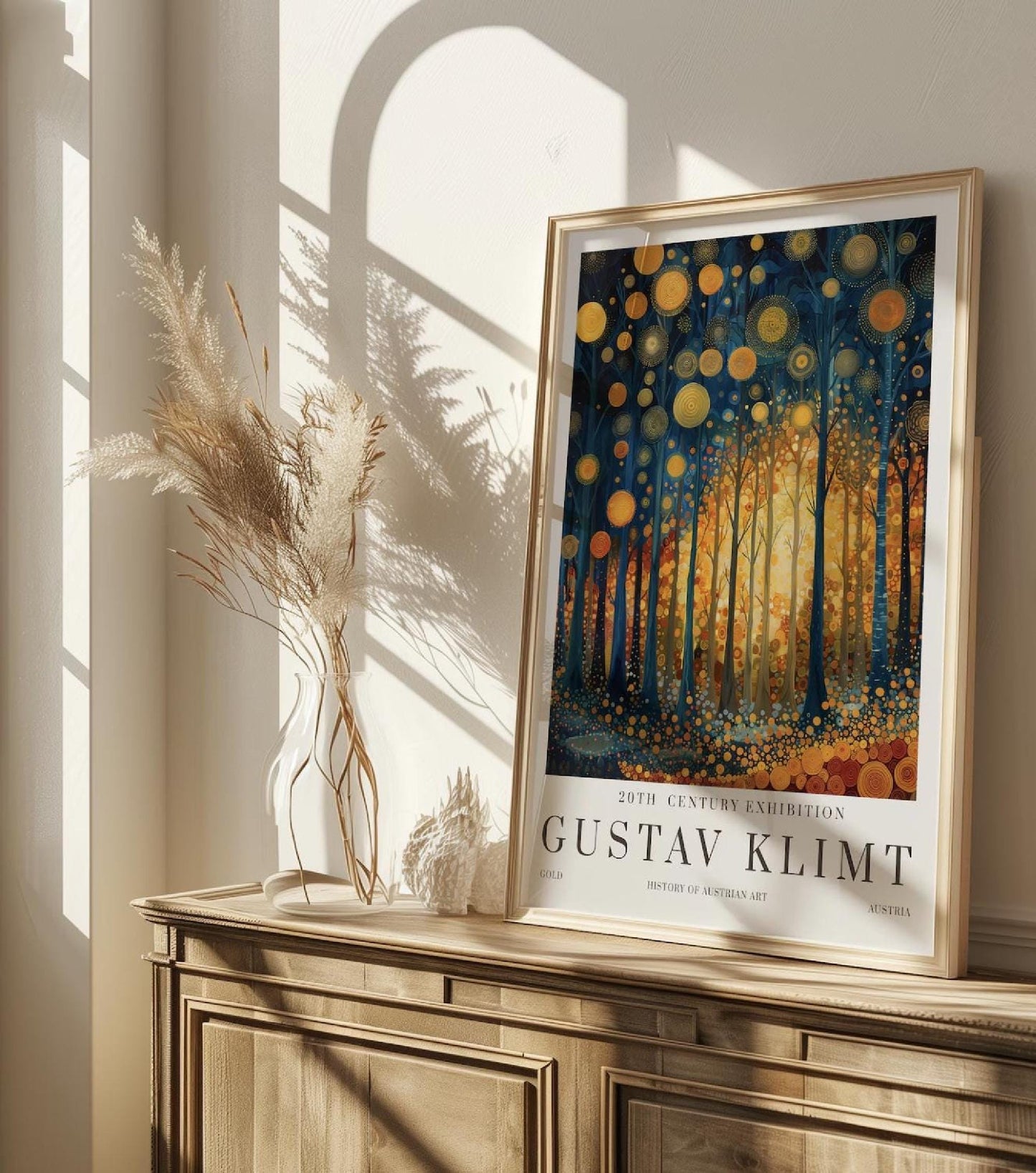 Gustav Klimt Print, Museum Poster, Klimt Exhibition Art, Unframed Modern Wall Decor, Art Nouveau Gold Fine Art, Gift for Art Lovers