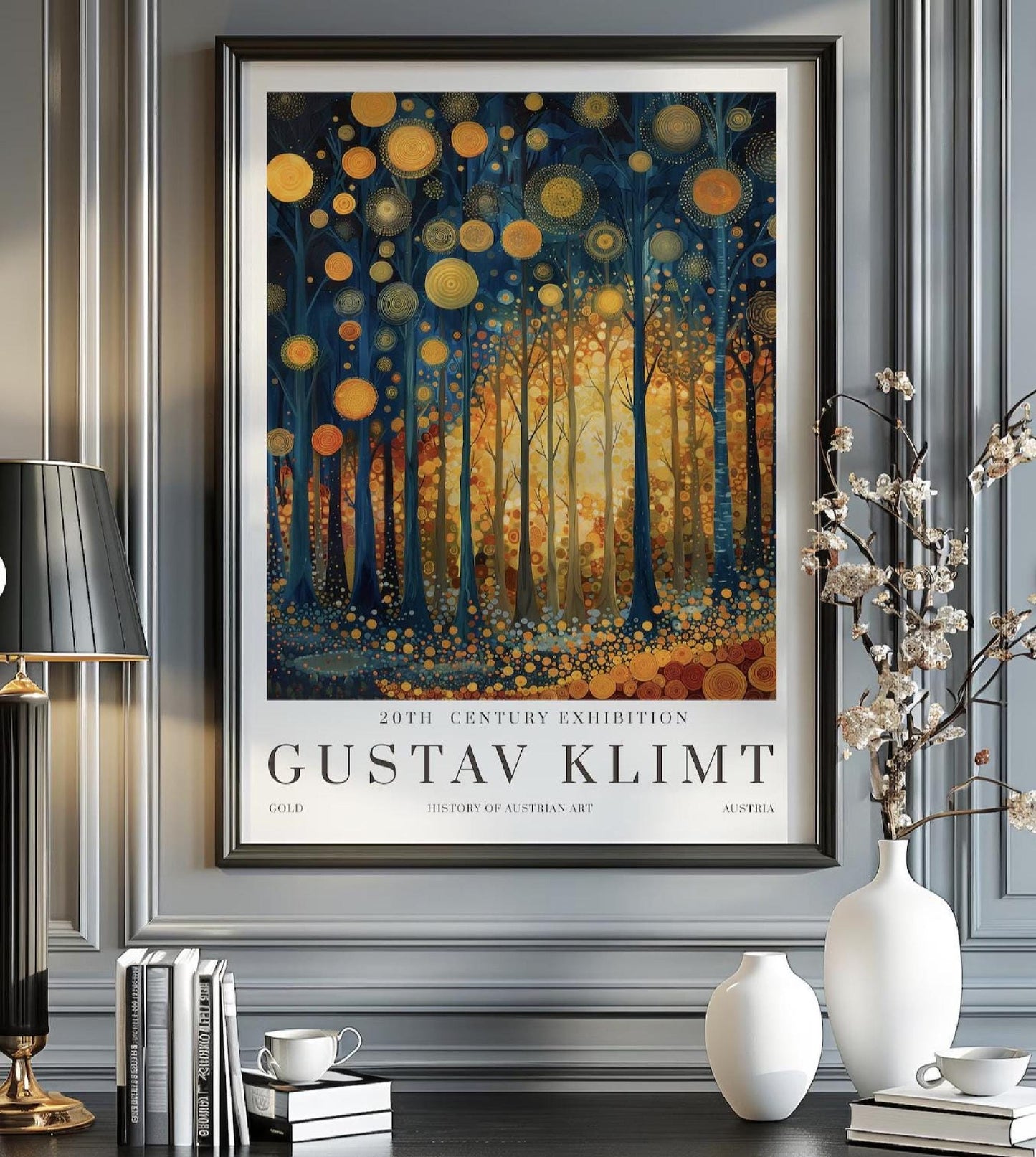 Gustav Klimt Print, Museum Poster, Klimt Exhibition Art, Unframed Modern Wall Decor, Art Nouveau Gold Fine Art, Gift for Art Lovers