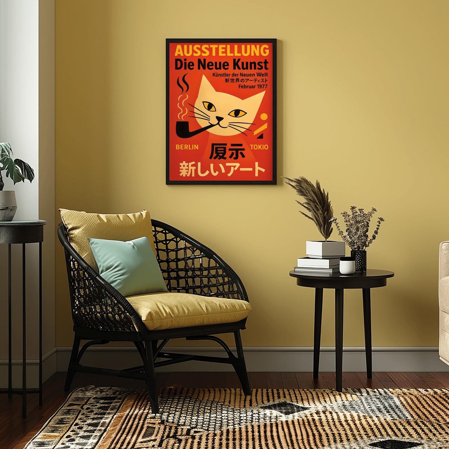 Fusion Art Berlin Tokyo Poster – German Japanese Exhibition Print, Striking Wall Decor, Framed & Canvas Options