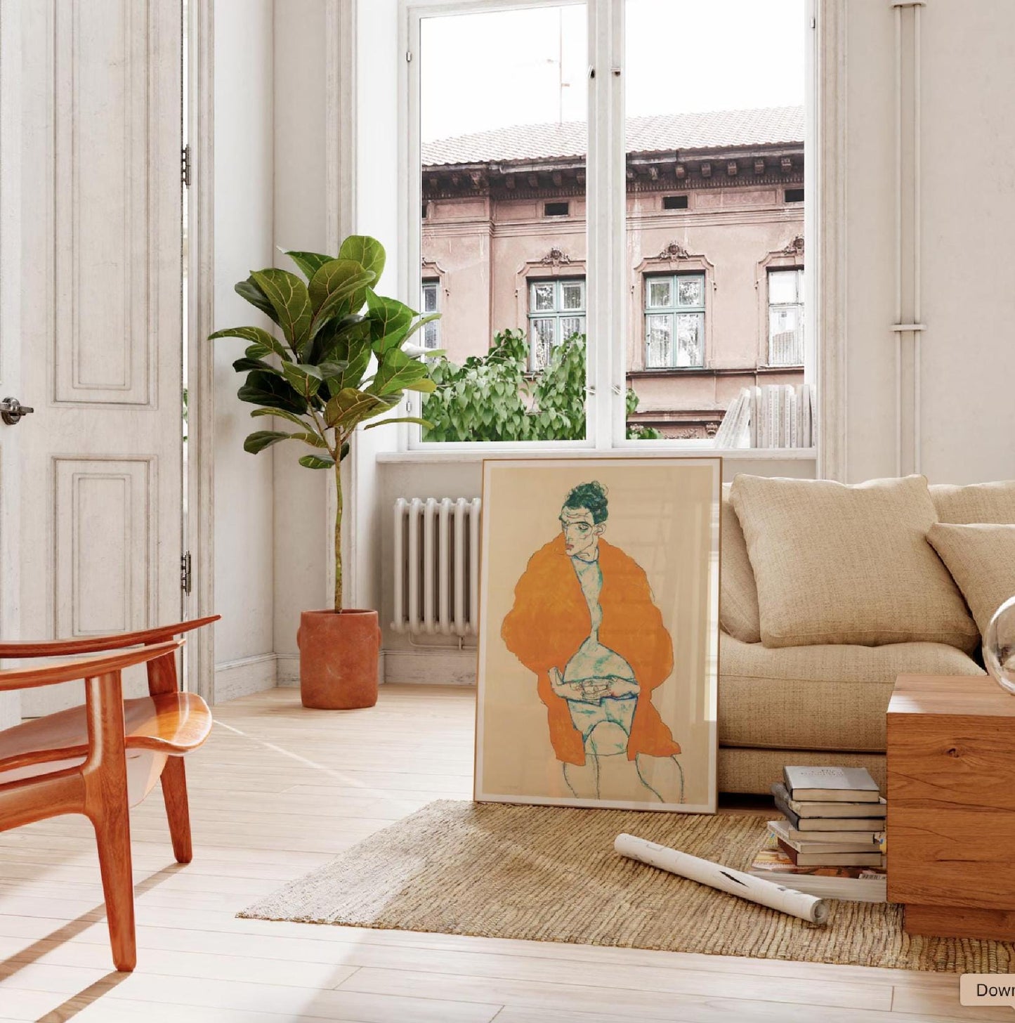 Egon Schiele Art Print Self-Portrait 1914 | Museum-Quality Giclée Wall Art | Unique Christmas & Birthday Gift Idea