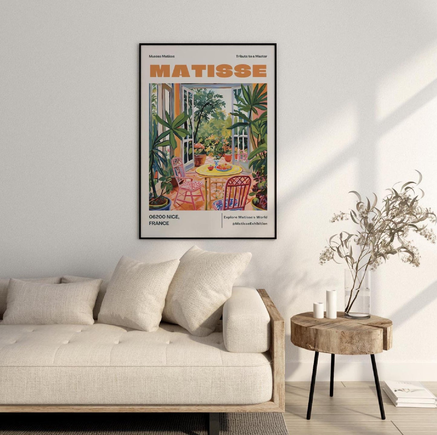 Matisse Print Wall Art – Minimalist Aesthetic Poster for Modern Gallery, Neutral Henri Matisse Cut-Outs Gift Idea