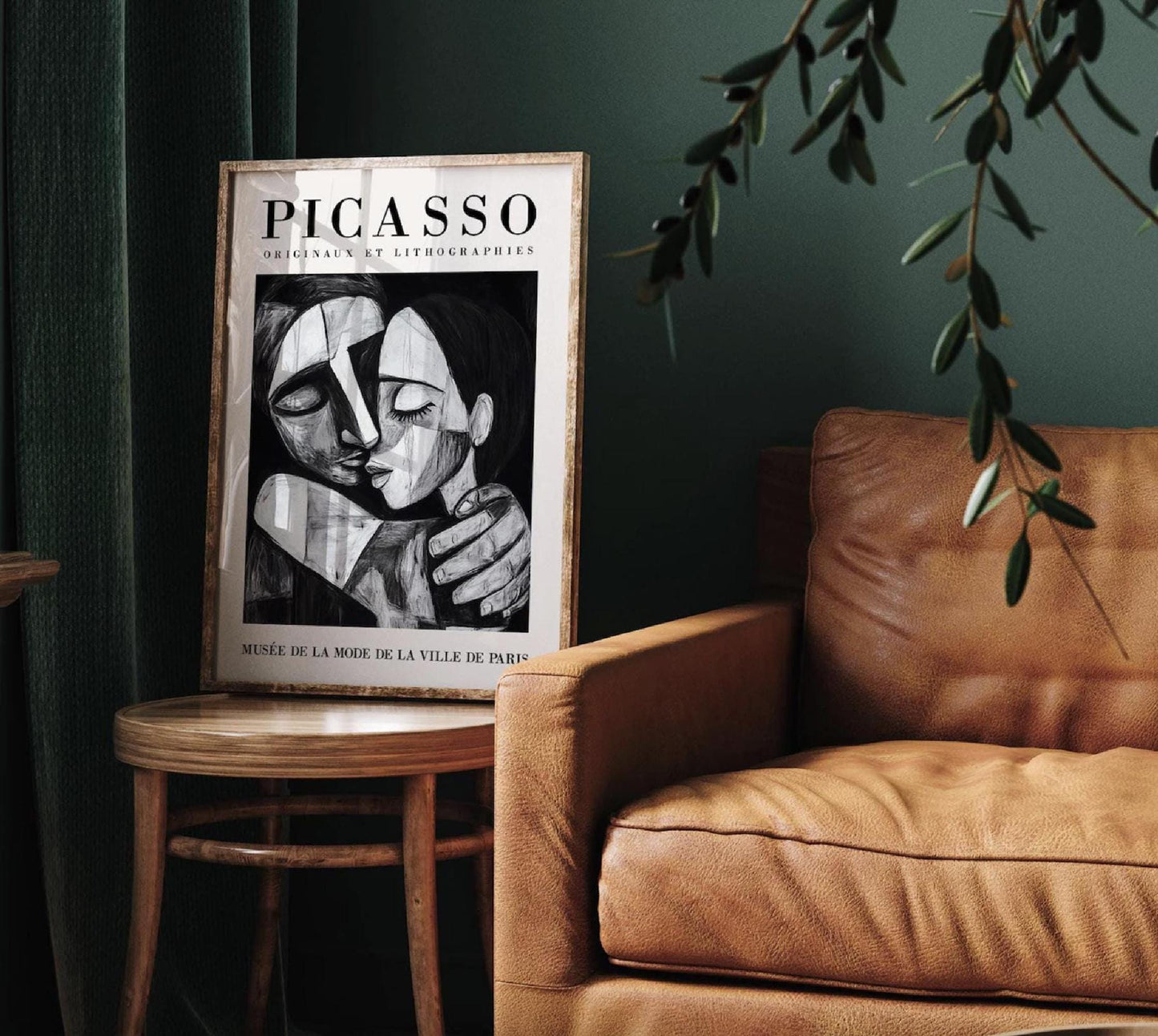 Picasso Hug Exhibition Wall Art Poster, Abstract Minimalist Print, Famous Artist Gallery Decor, Modern Housewarming Gift Idea