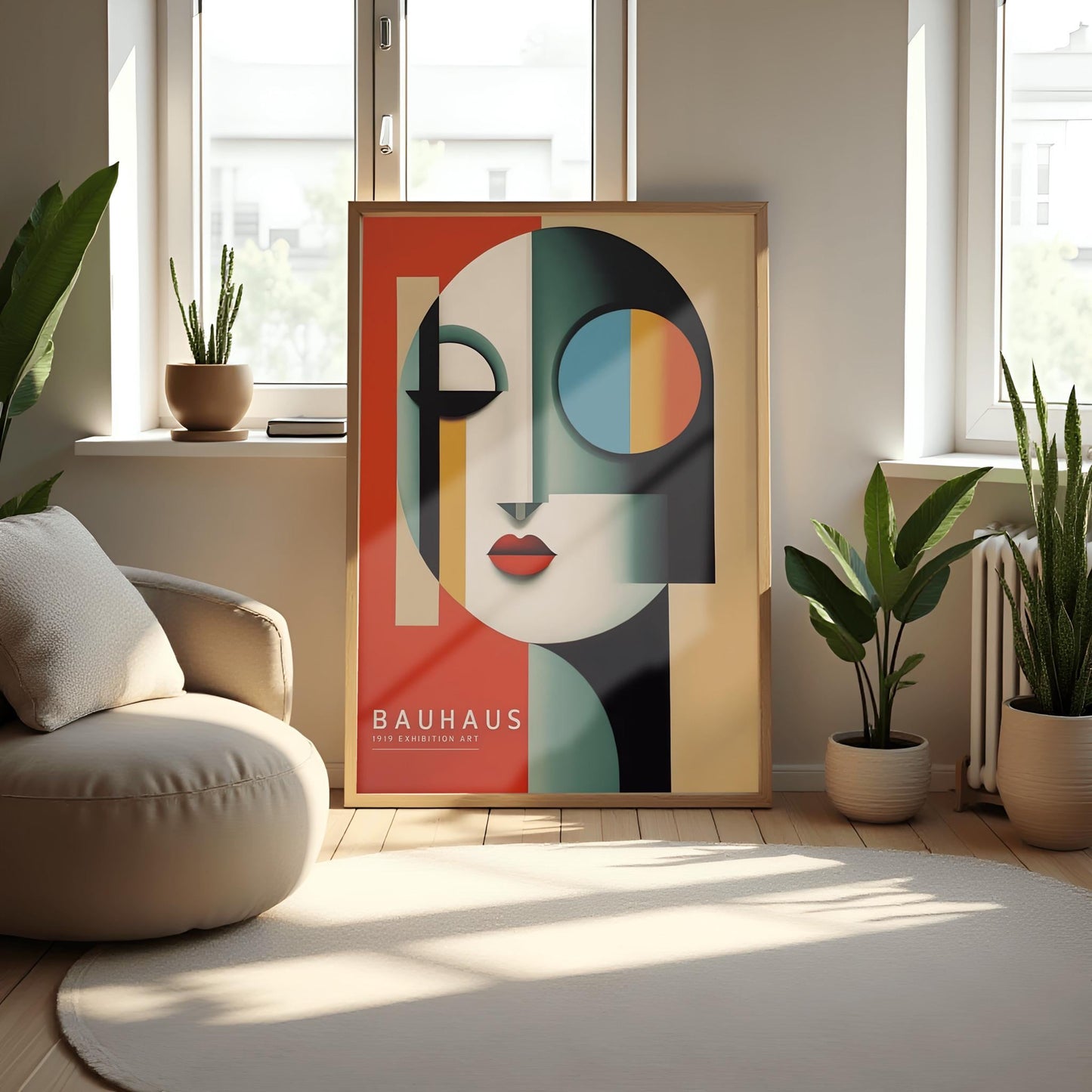 PICA Bauhaus Poster - Abstract Bauhaus Print | Mid Century Modern Picasso Print | Geometric Retro Poster | Bauhaus Exhibition Poster