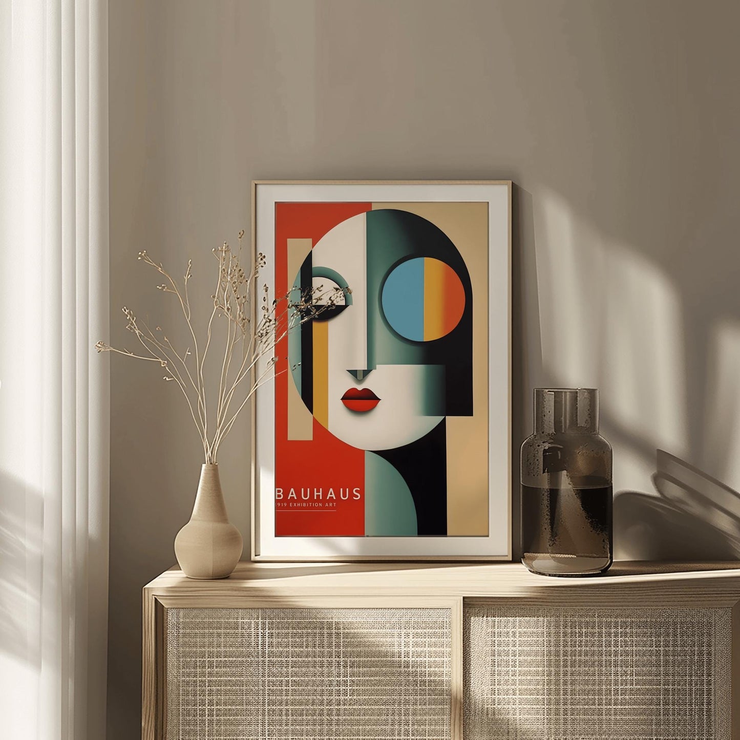 PICA Bauhaus Poster - Abstract Bauhaus Print | Mid Century Modern Picasso Print | Geometric Retro Poster | Bauhaus Exhibition Poster