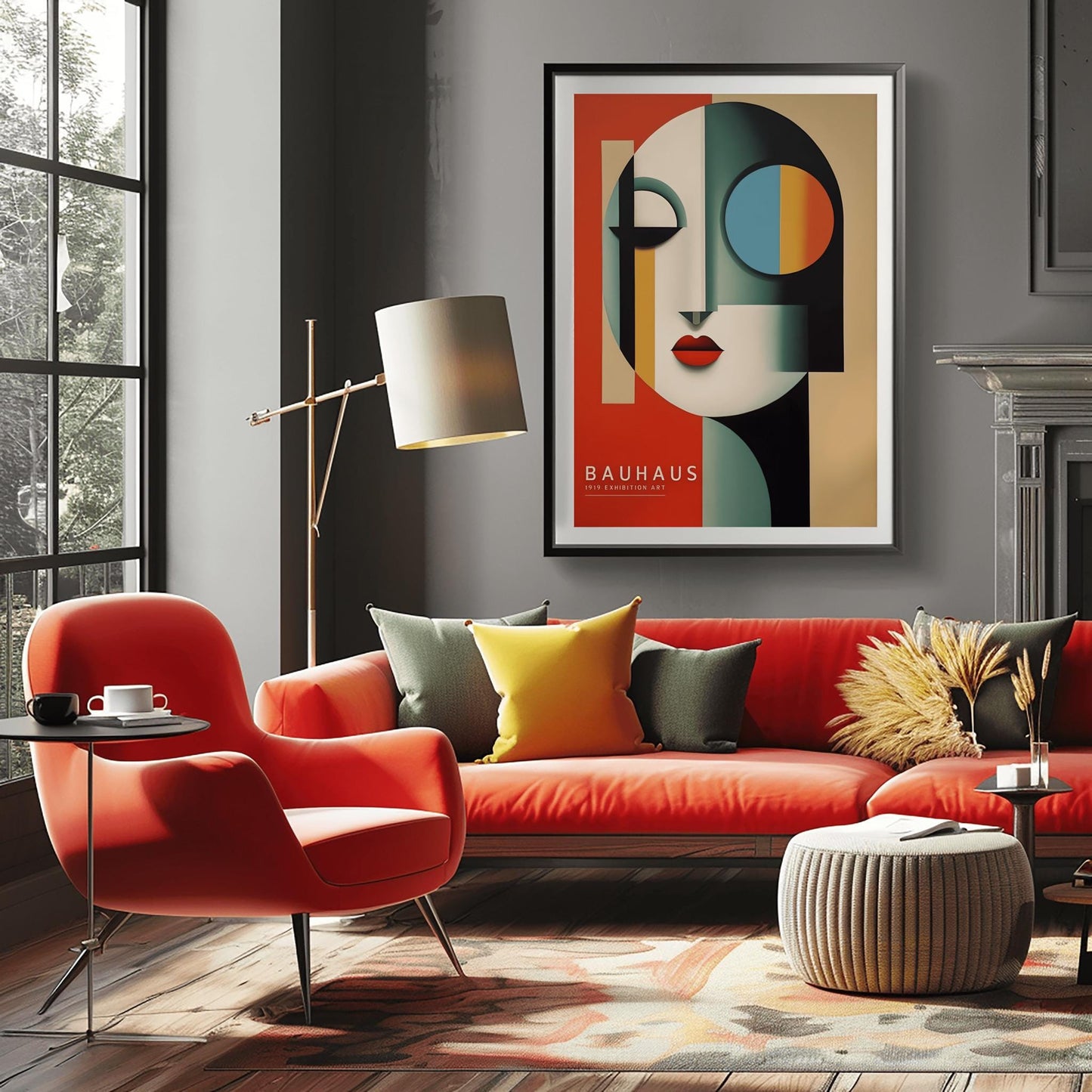 PICA Bauhaus Poster - Abstract Bauhaus Print | Mid Century Modern Picasso Print | Geometric Retro Poster | Bauhaus Exhibition Poster