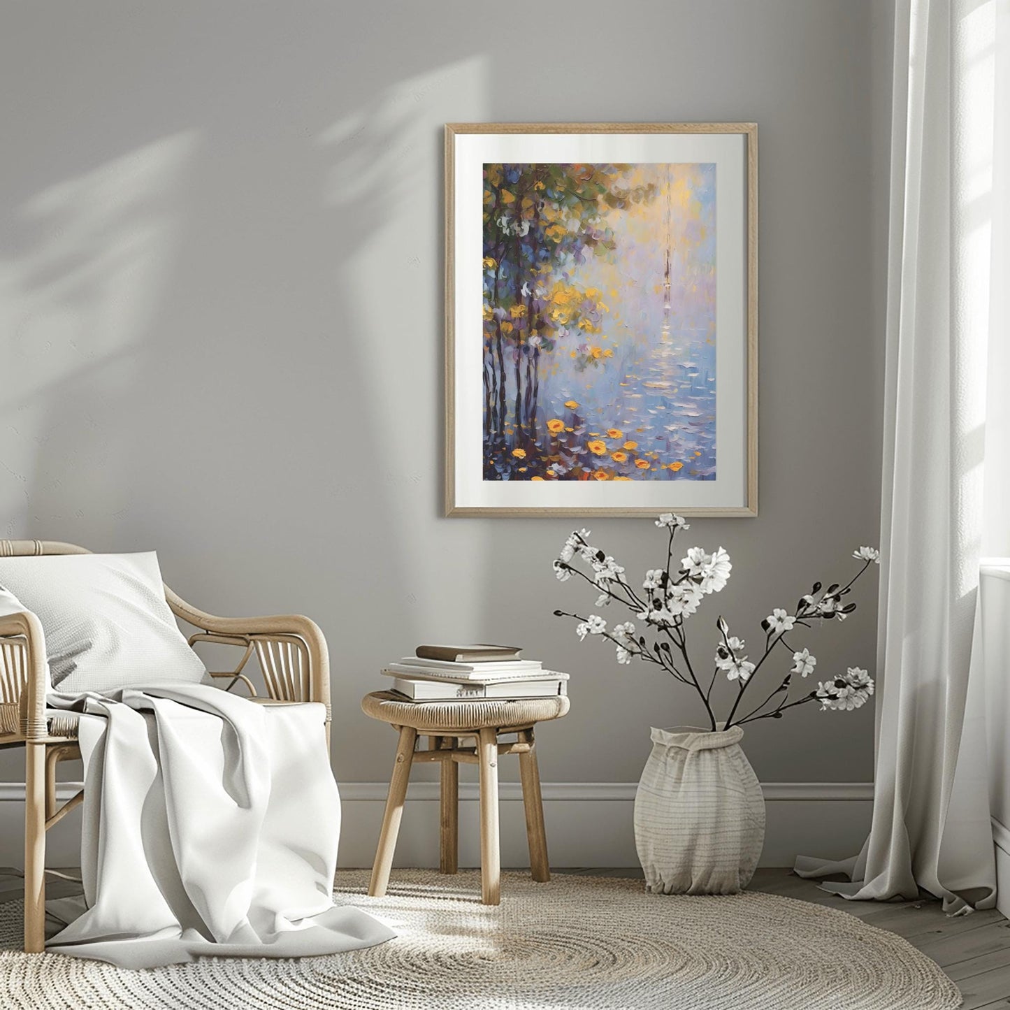 Claude Monet Poster - Mid Century Modern Wall Art for Aesthetic Room Decor | Monet Print as Best Friend Gift | Monet Exhibition Poster