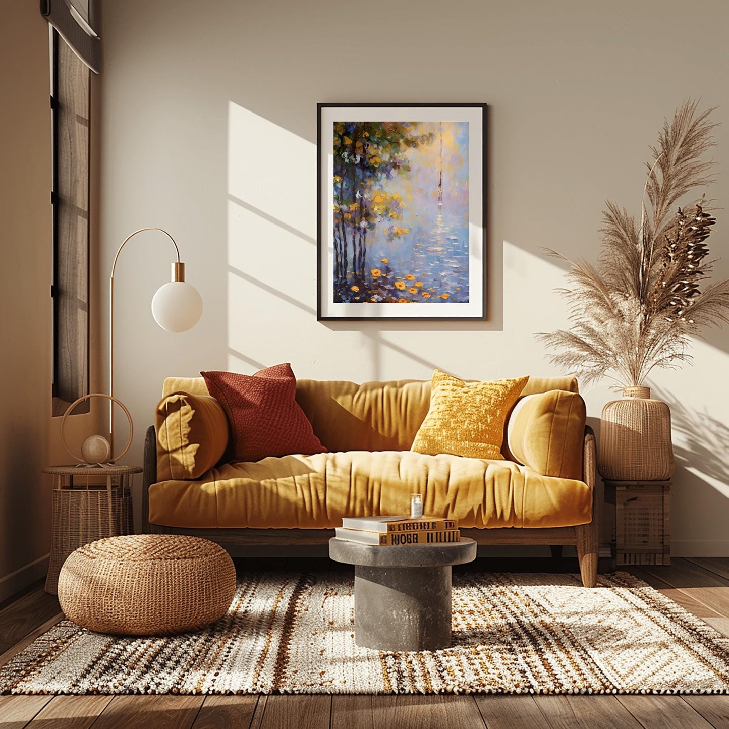 Claude Monet Poster - Mid Century Modern Wall Art for Aesthetic Room Decor | Monet Print as Best Friend Gift | Monet Exhibition Poster