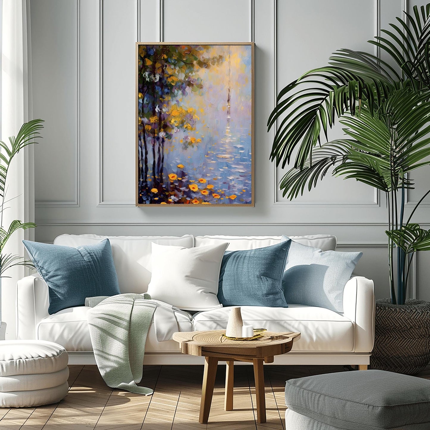 Claude Monet Poster - Mid Century Modern Wall Art for Aesthetic Room Decor | Monet Print as Best Friend Gift | Monet Exhibition Poster