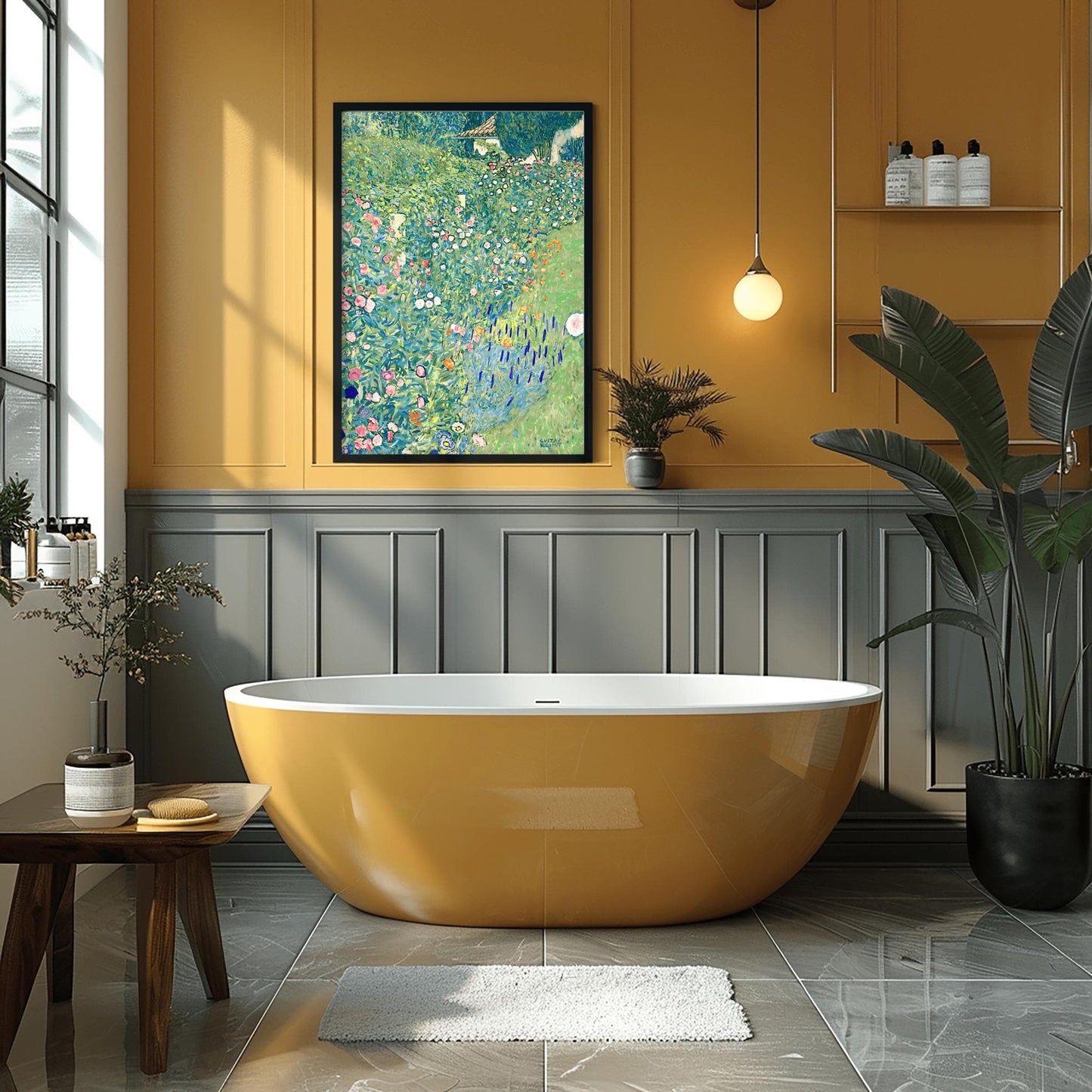 Gustav Klimt Print: Italian Garden Landscape (Premium Giclée Art Print of Classic Nature Painting) Wall Art Print