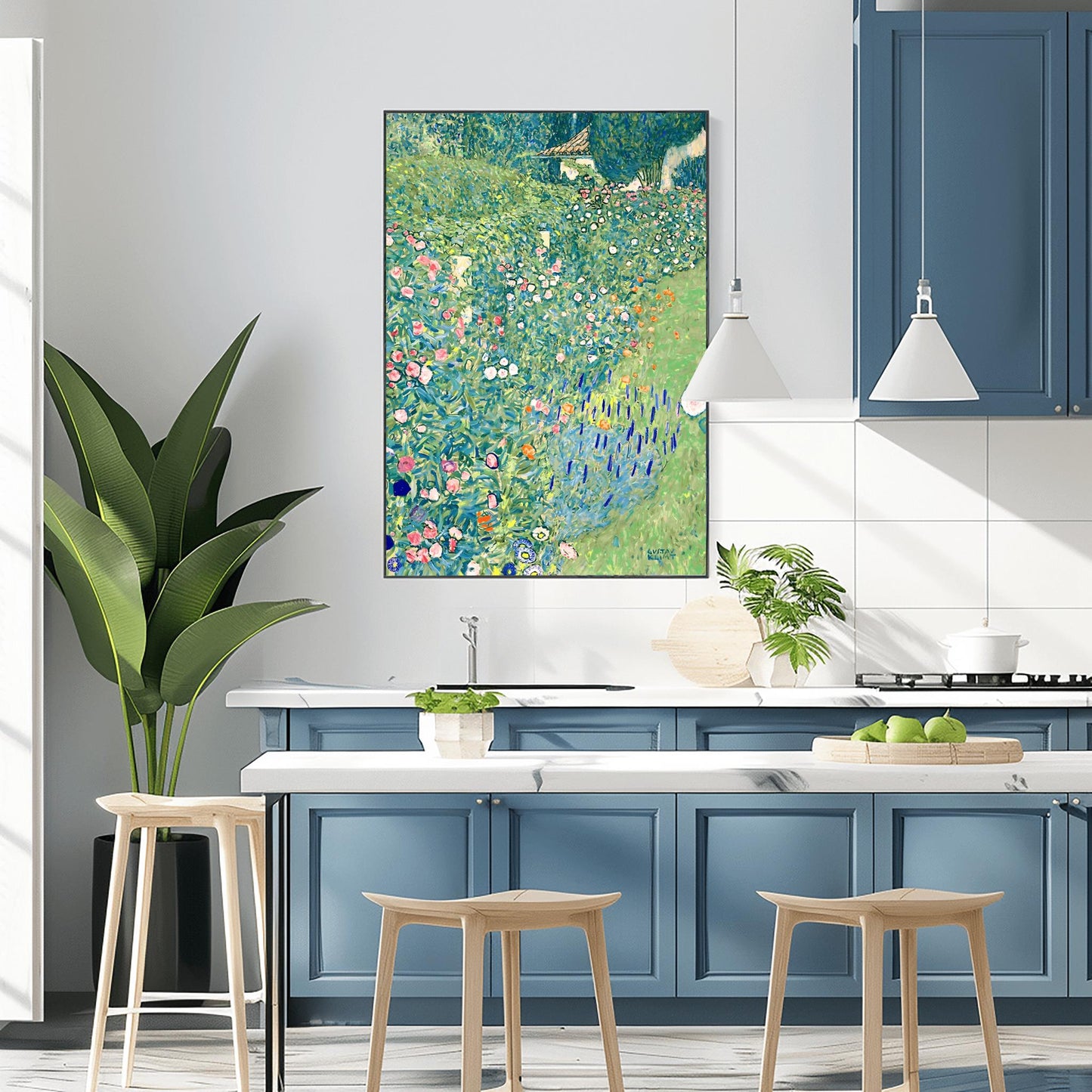 Gustav Klimt Print: Italian Garden Landscape (Premium Giclée Art Print of Classic Nature Painting) Wall Art Print