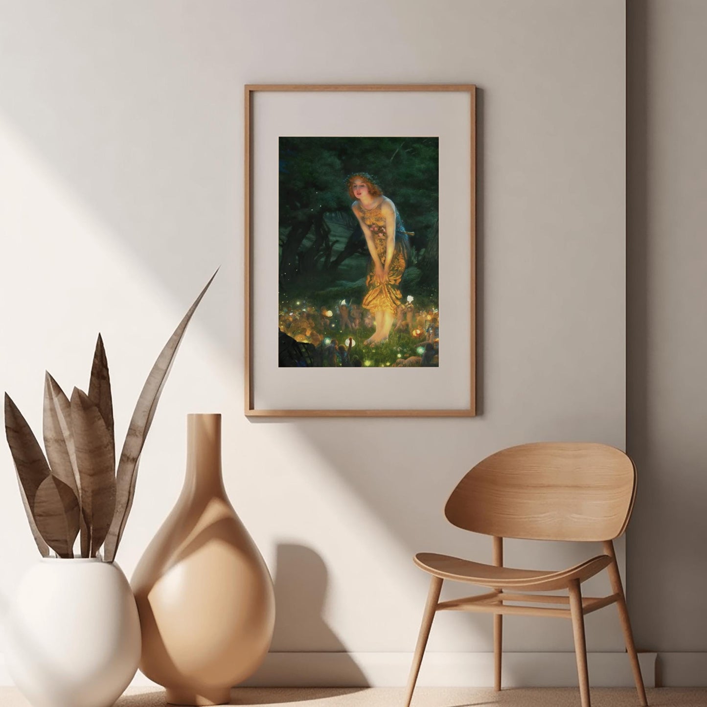 Midsummer Eve Print, Edward Robert Hughes Wall Art, Pre-Raphaelite Art, Aesthetic Fairy Decor, Unframed Fantasy Painting, Fine Art Gift