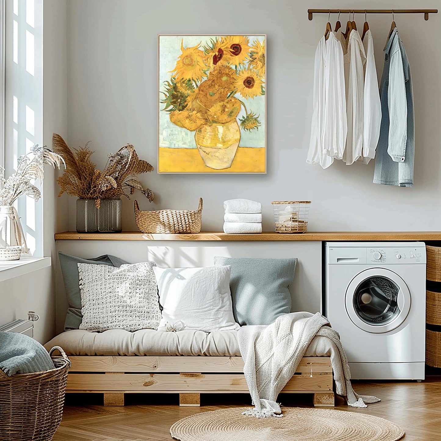 Vincent Van Gogh Sunflowers Print, Impressionist Floral Wall Art, Stunning Print, Famous Painting Decor, Aesthetic Flower Art, Yellow Home