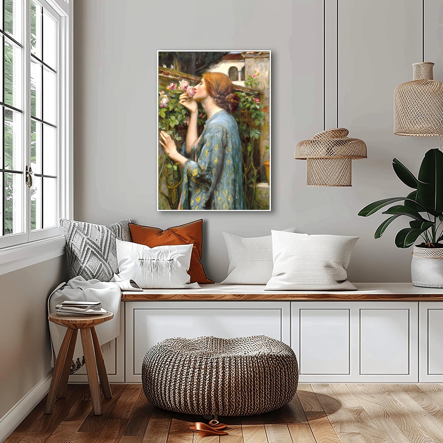 The Soul of Rose Print, Waterhouse Wall Art, Pre-Raphaelite Painting, Woman Portrait, Poster Print, Aesthetic Floral Art, Fine Art Gift