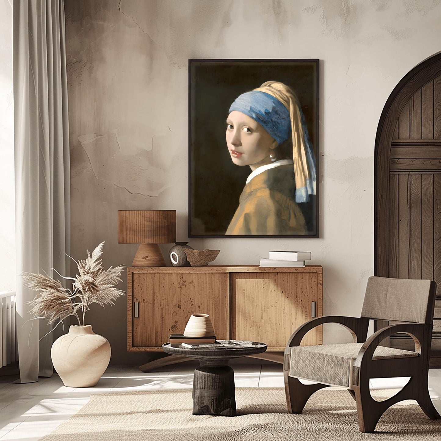 Girl with a Pearl Earring by Johannes Vermeer | Dutch Baroque Painting | Vintage Woman Portrait Print | Poster Wall Art
