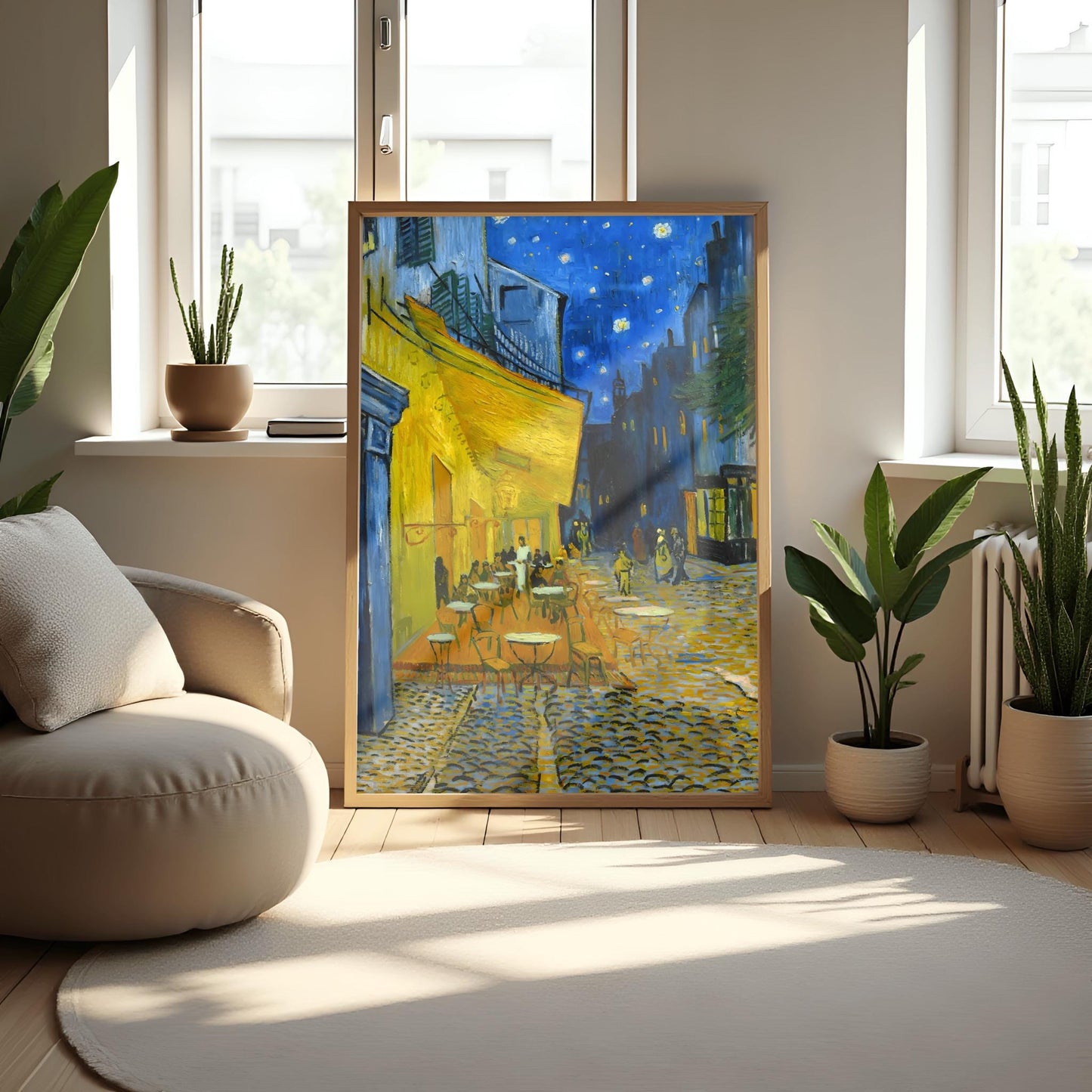 Van Gogh Cafe Terrace Print, Starry Night Art, Impressionist Cityscape, Poster Art, Wall Art, Famous Painting Decor