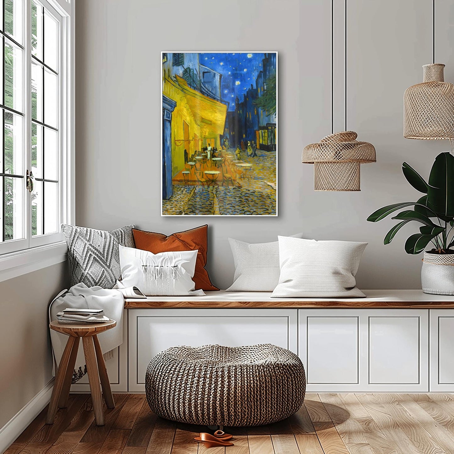 Van Gogh Cafe Terrace Print, Starry Night Art, Impressionist Cityscape, Poster Art, Wall Art, Famous Painting Decor