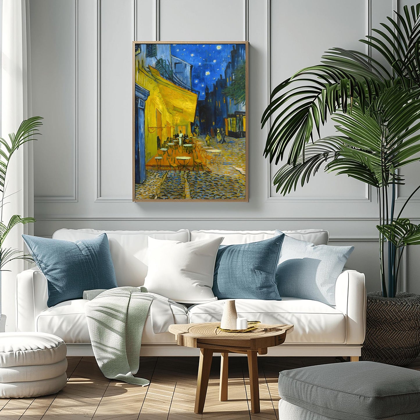 Van Gogh Cafe Terrace Print, Starry Night Art, Impressionist Cityscape, Poster Art, Wall Art, Famous Painting Decor