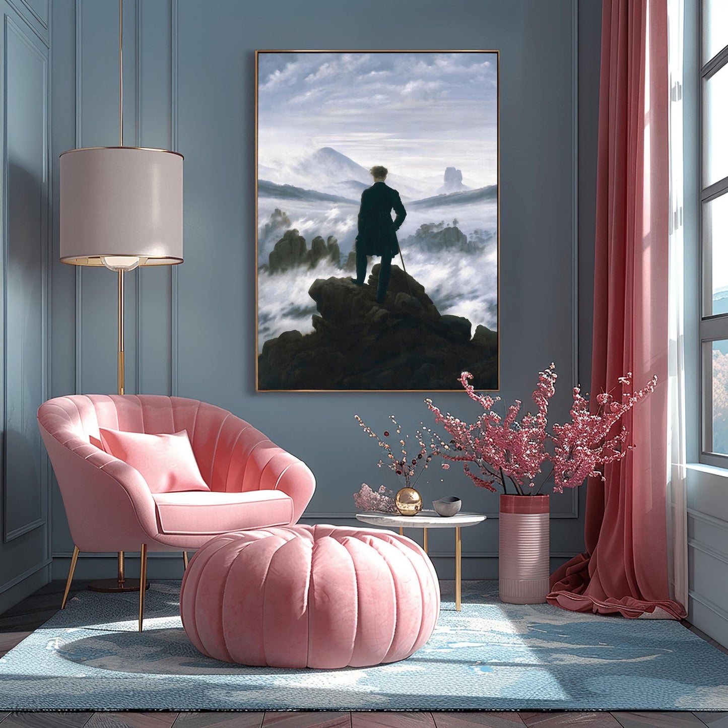 Wanderer Above Sea of Fog, Friedrich Landscape Poster, Romanticism Art Print, Physical Giclée Poster, Dark Academia Decor, Moody Wall Art