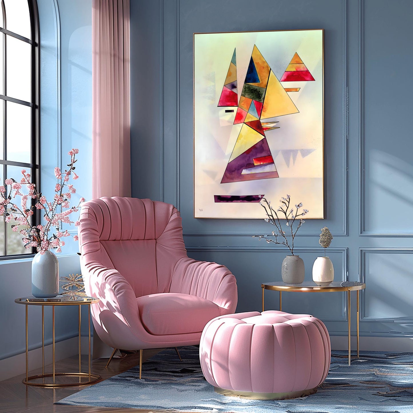 Kandinsky Art Print | Abstract Geometric Wall Art | Colorful Modern Decor | Bauhaus Style Poster | Mid Century Art | Physical Print