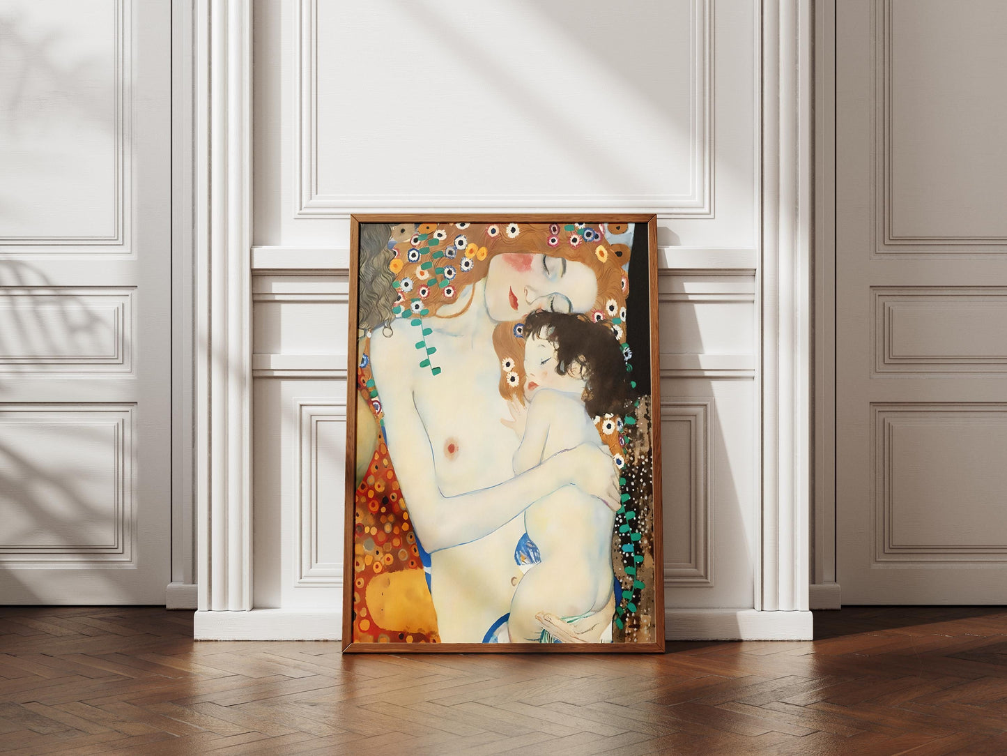 Gustav Klimt Print Mother and Child Print Poster, Moon & Stars Tree Art, Premium Matte Paper, Klimt Exhibition Wall Decor, Fine Art Print