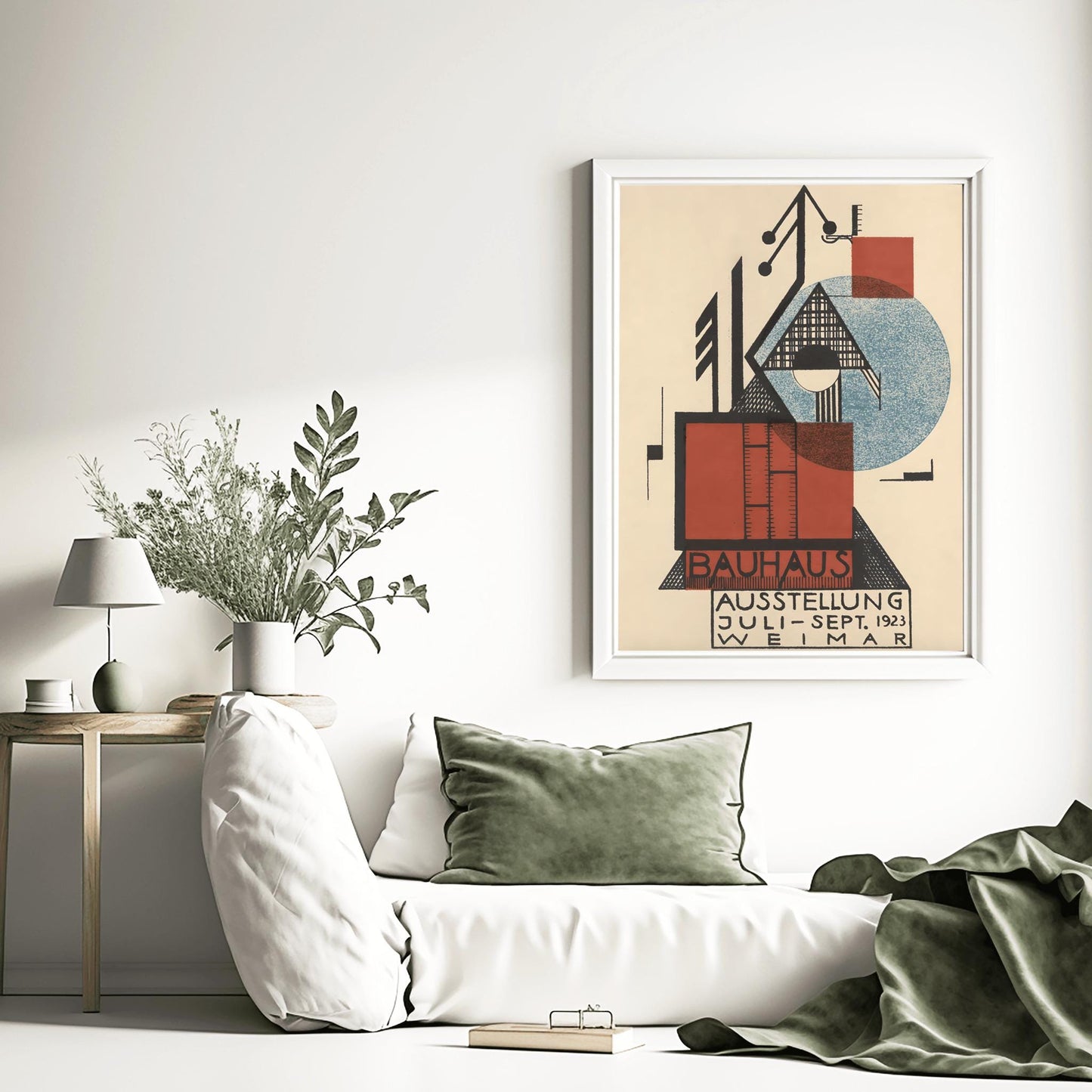 Bauhaus Poster Set Mid Century Modern Wall Art Print, Minimalist Abstract Geometric Decor