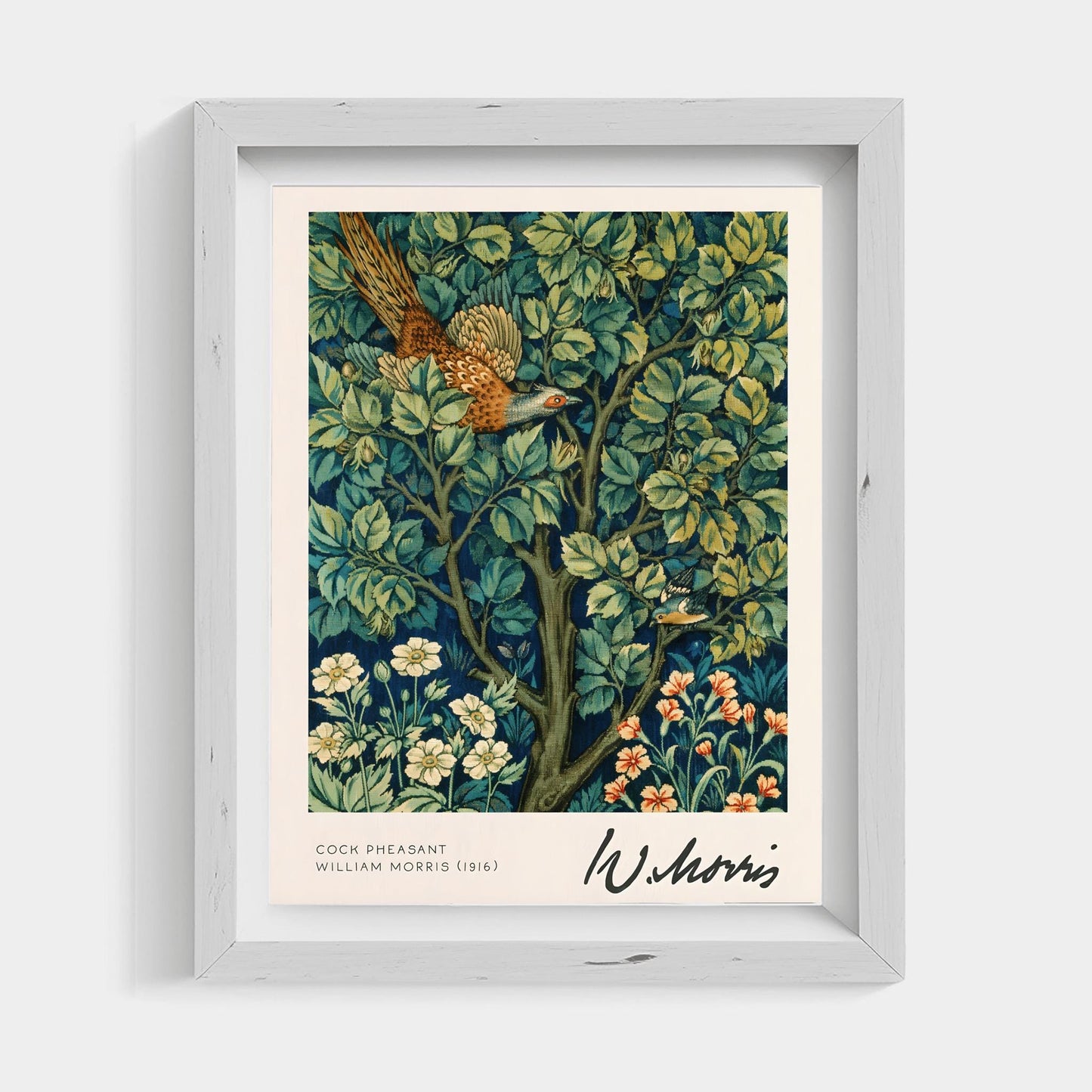 William Morris Print Vintage Pheasant Floral Wall Art Exhibition Print Textiles Home Decor