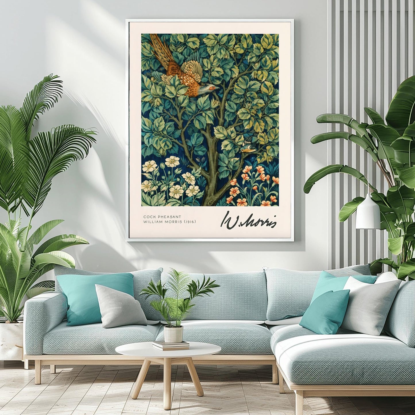 William Morris Print Vintage Pheasant Floral Wall Art Exhibition Print Textiles Home Decor