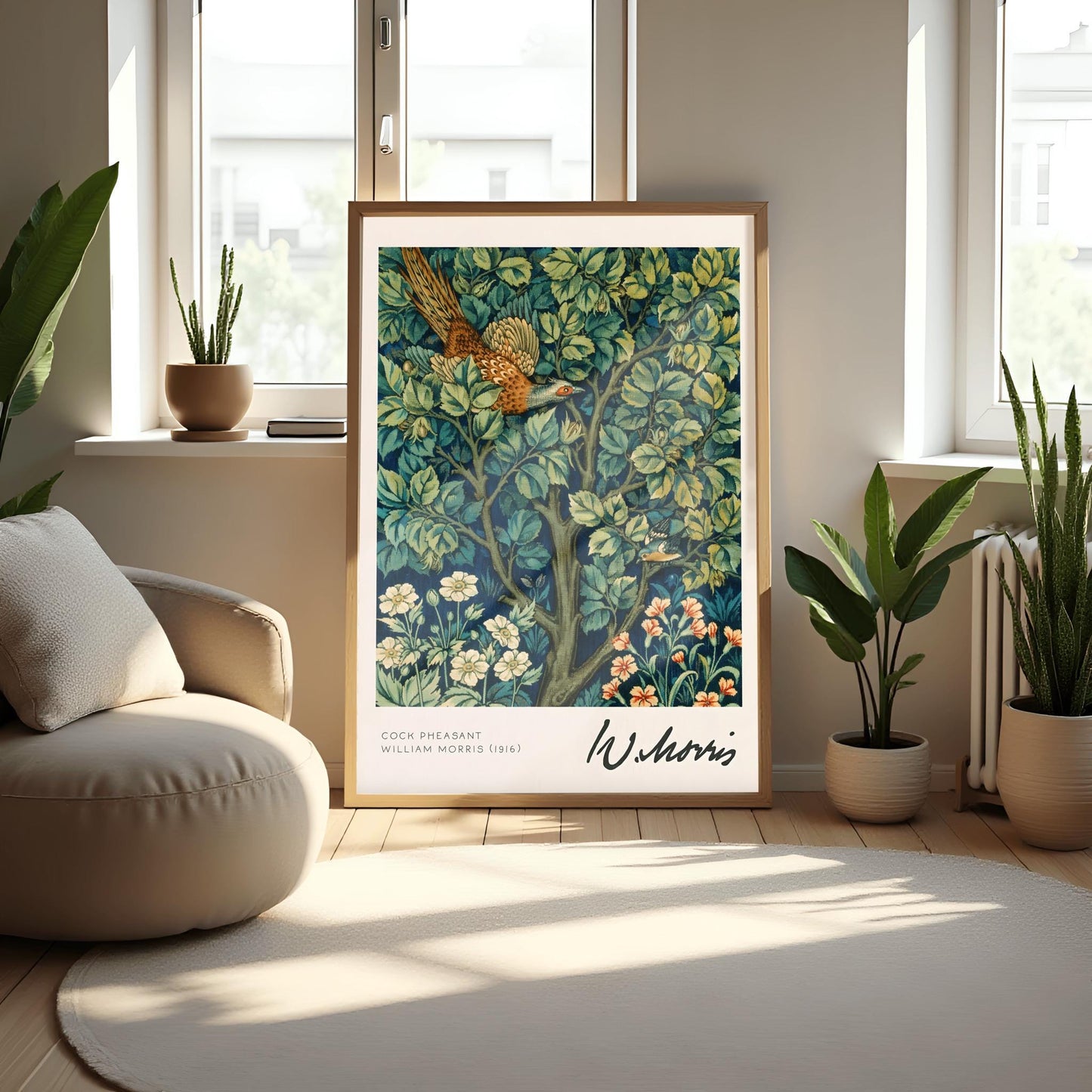 William Morris Print Vintage Pheasant Floral Wall Art Exhibition Print Textiles Home Decor