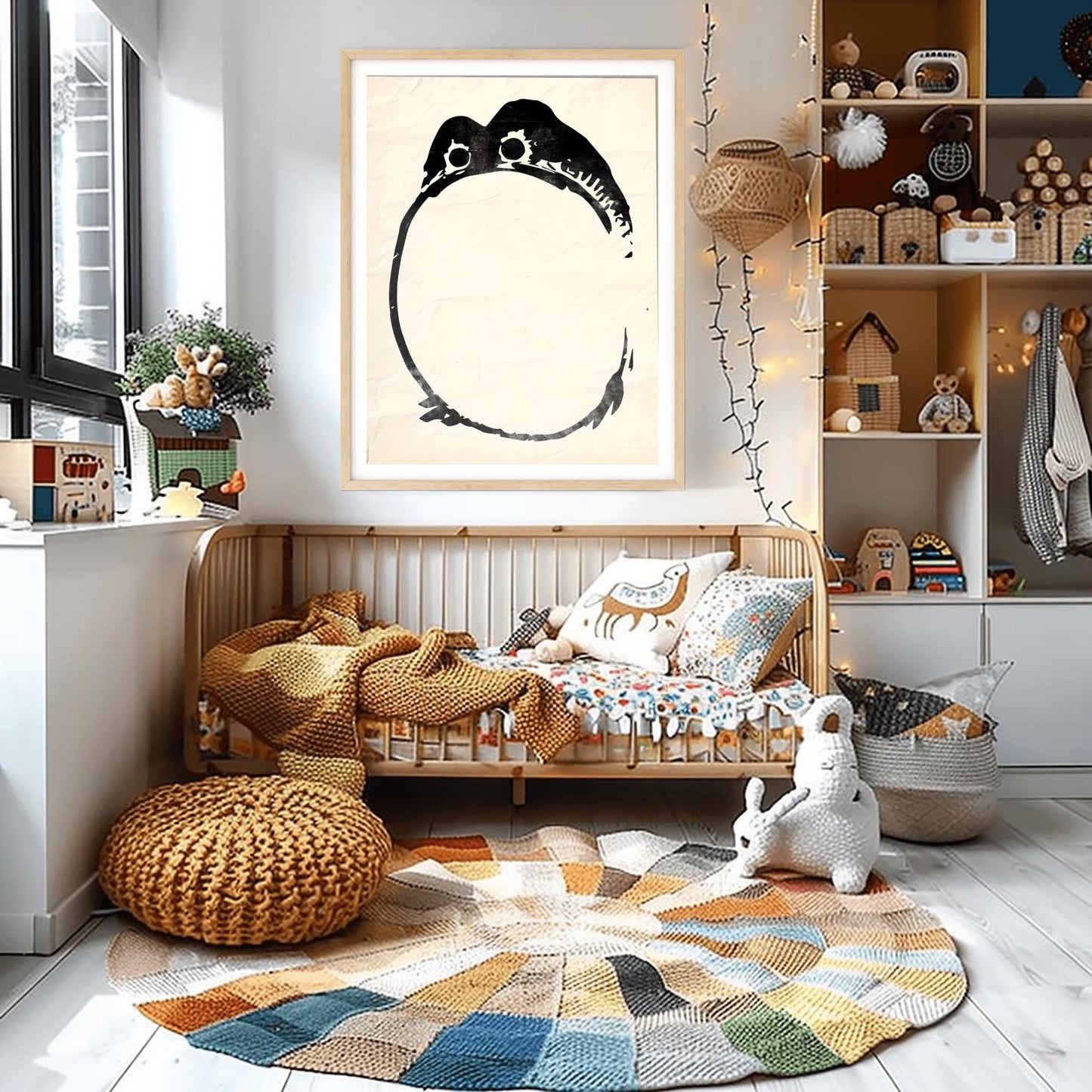 Matsumoto Hoji Zen Frog Art Print | Traditional Japanese Sumi-e | Minimalist Black Ink Frog Poster