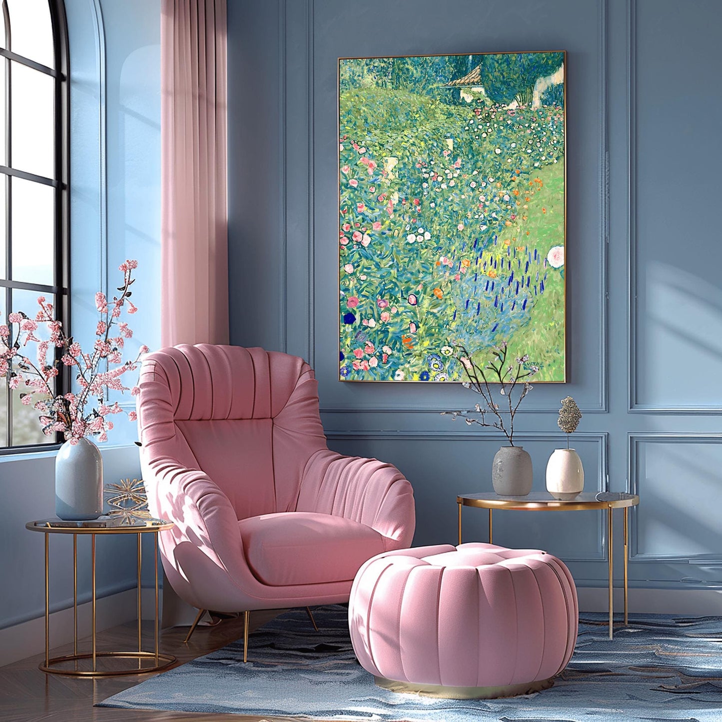 Gustav Klimt Print: Italian Garden Landscape (Premium Giclée Art Print of Classic Nature Painting) Wall Art Print
