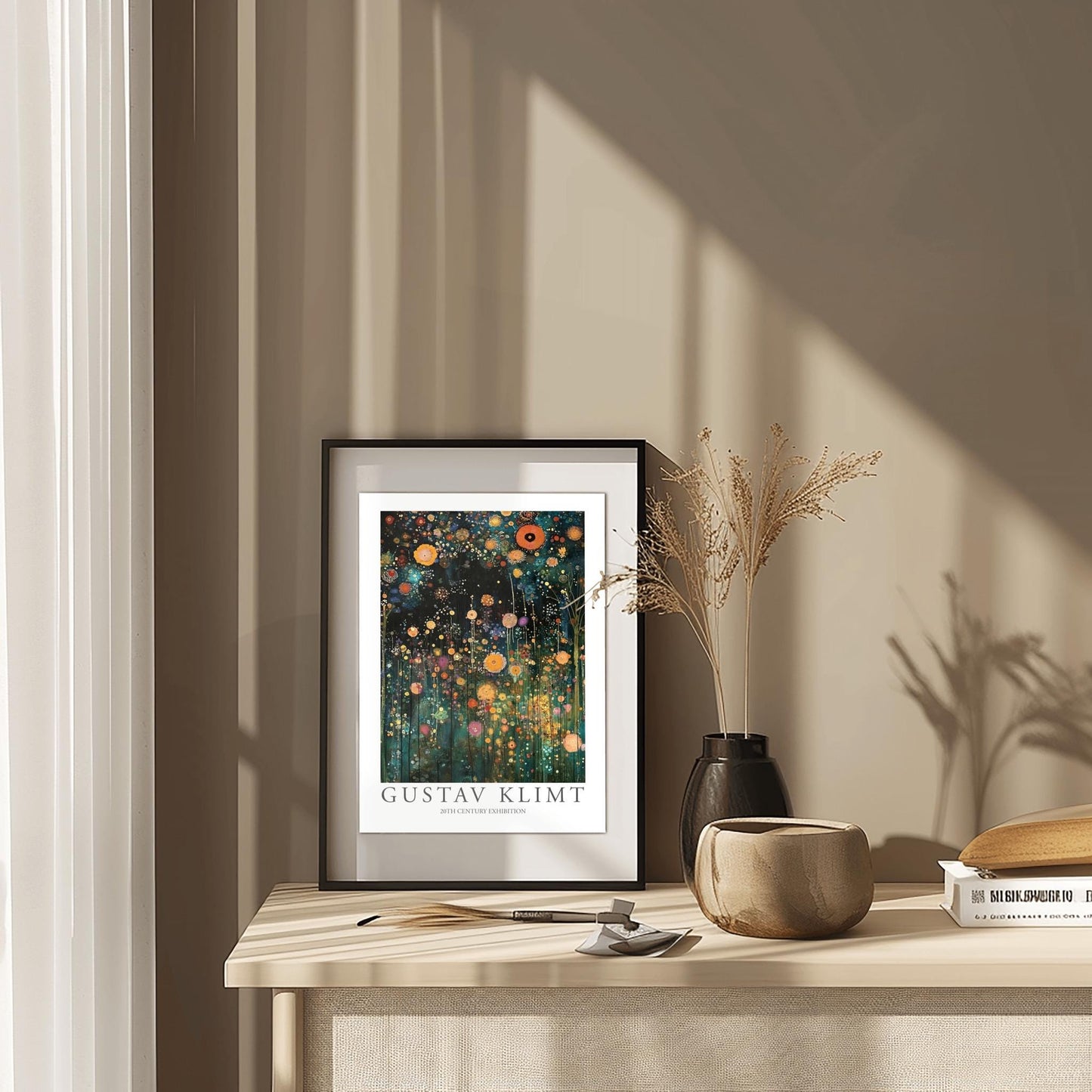 Gustav Klimt Farm Garden Art Print | Klimt Painting Poster | Floral Wall Decor | Art Nouveau Landscape | Flowers Gift Idea | Bedroom Dorm