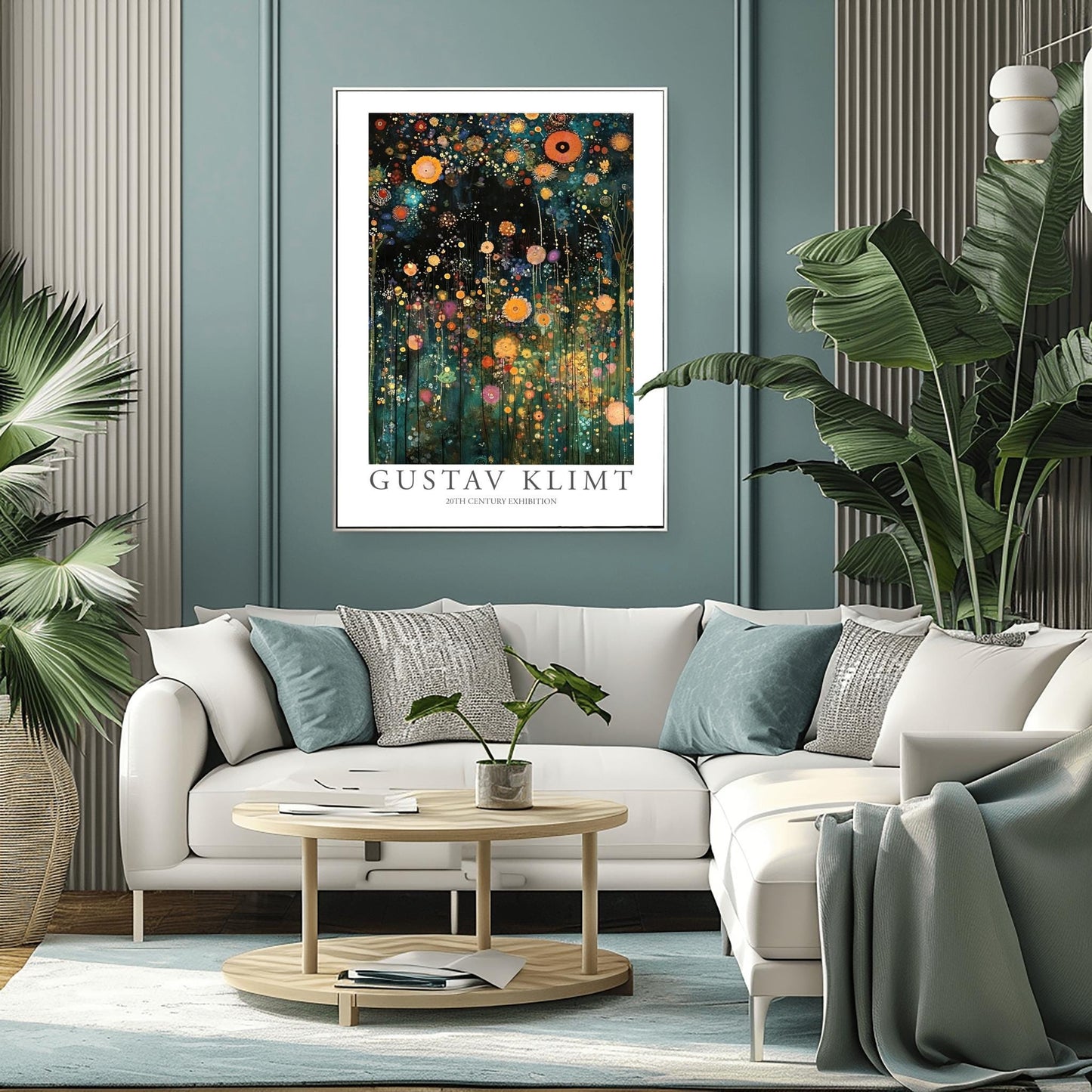 Gustav Klimt Farm Garden Art Print | Klimt Painting Poster | Floral Wall Decor | Art Nouveau Landscape | Flowers Gift Idea | Bedroom Dorm