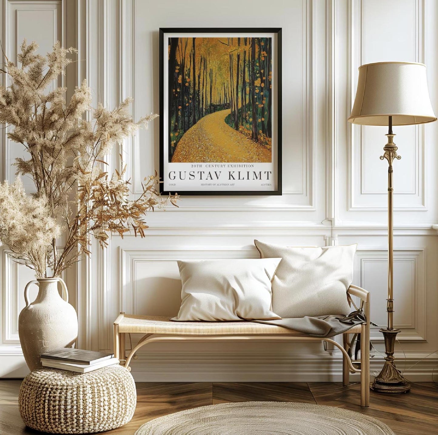 Gustav Klimt Moon Night Print, Klimt Wall Art Poster, Celestial Home Decor, Mystical Art Nouveau, Unframed Gold Art Lover Gift