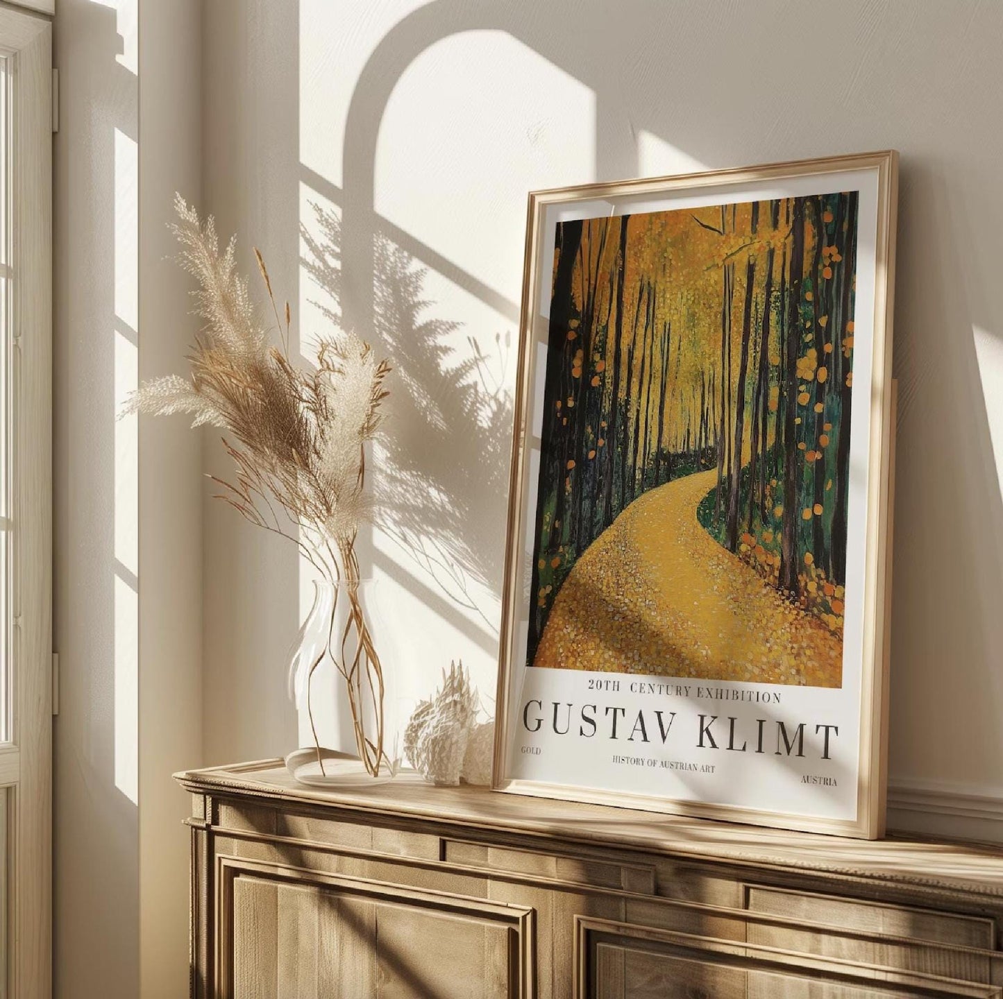 Gustav Klimt Moon Night Print, Klimt Wall Art Poster, Celestial Home Decor, Mystical Art Nouveau, Unframed Gold Art Lover Gift