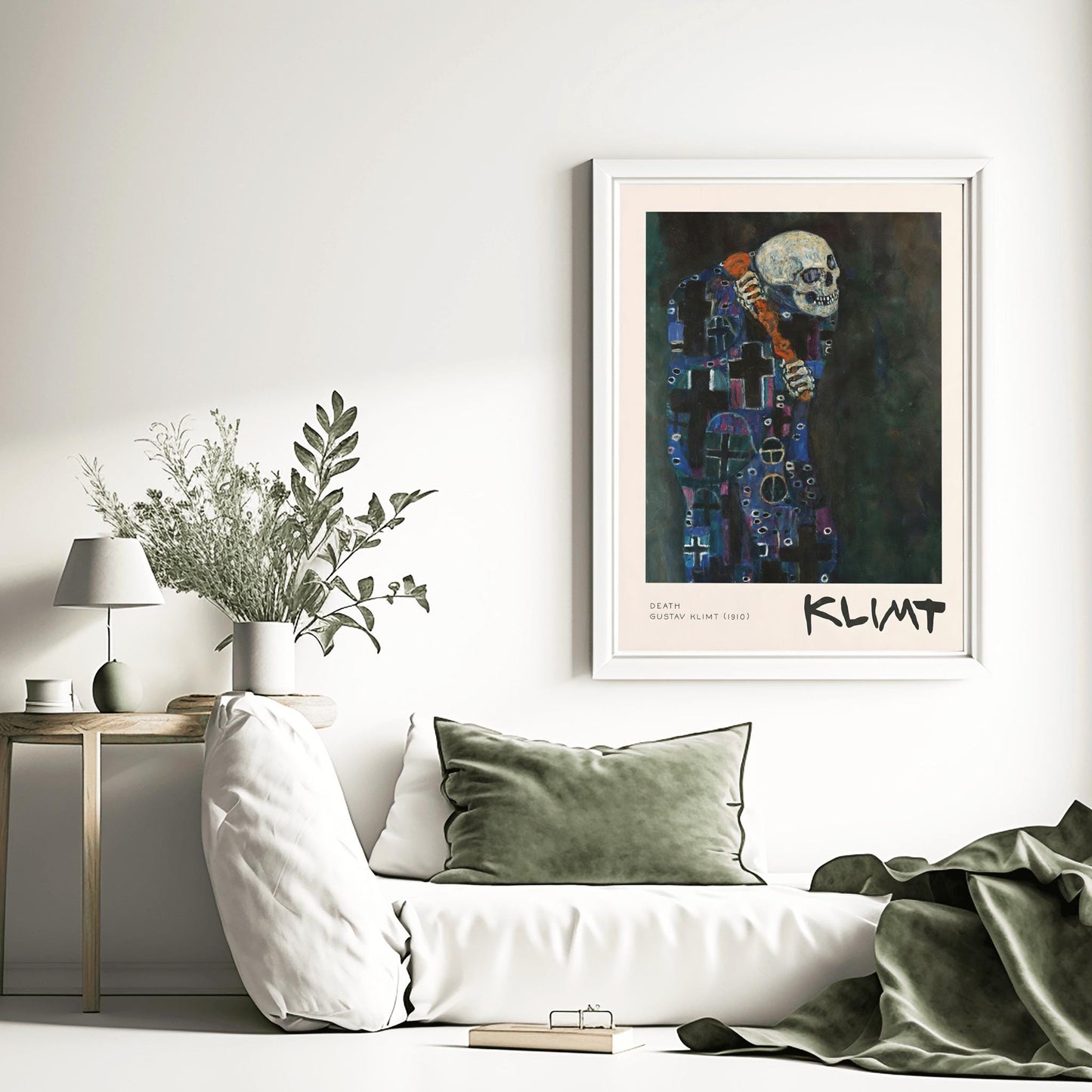 Gustav Klimt Death Print | Gothic Halloween Decor | Symbolism Art | Vienna Secession Poster | Famous Painting