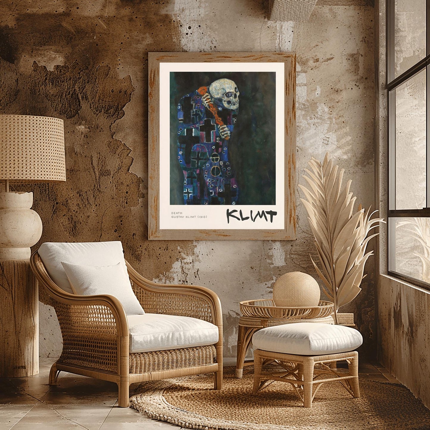 Gustav Klimt Death Print | Gothic Halloween Decor | Symbolism Art | Vienna Secession Poster | Famous Painting