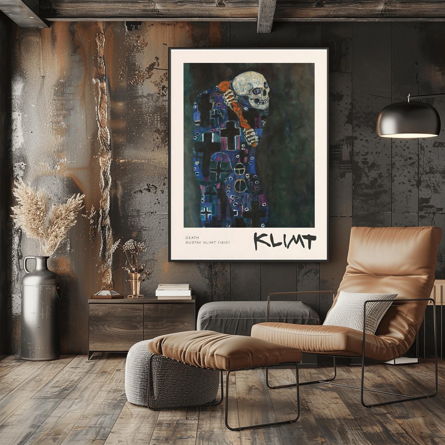 Gustav Klimt Death Print | Gothic Halloween Decor | Symbolism Art | Vienna Secession Poster | Famous Painting