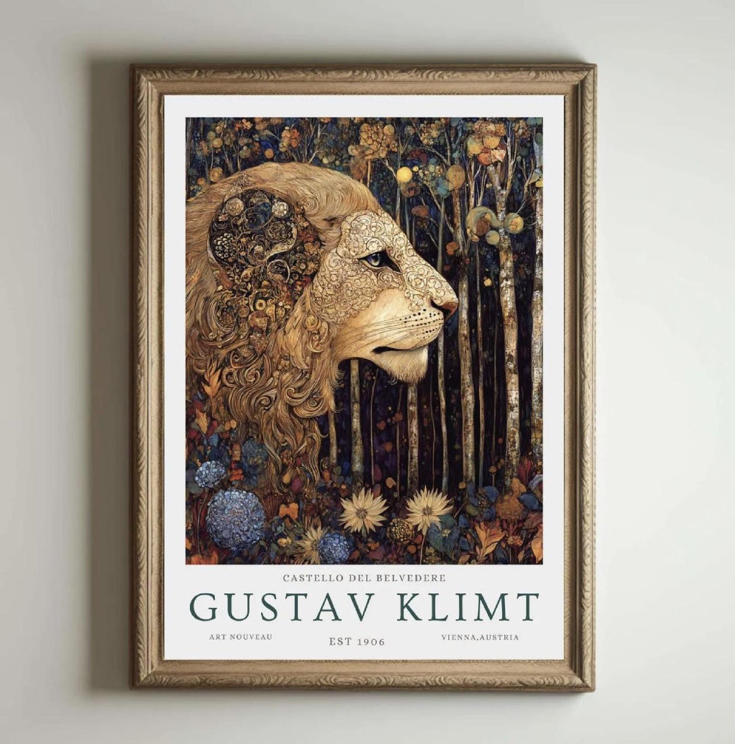 Gustav Klimt Print Flower Garden Poster, Klimt Museum & Exhibition Art, Floral Painting Wall Decor, Gustav Klimt Artwork Gift