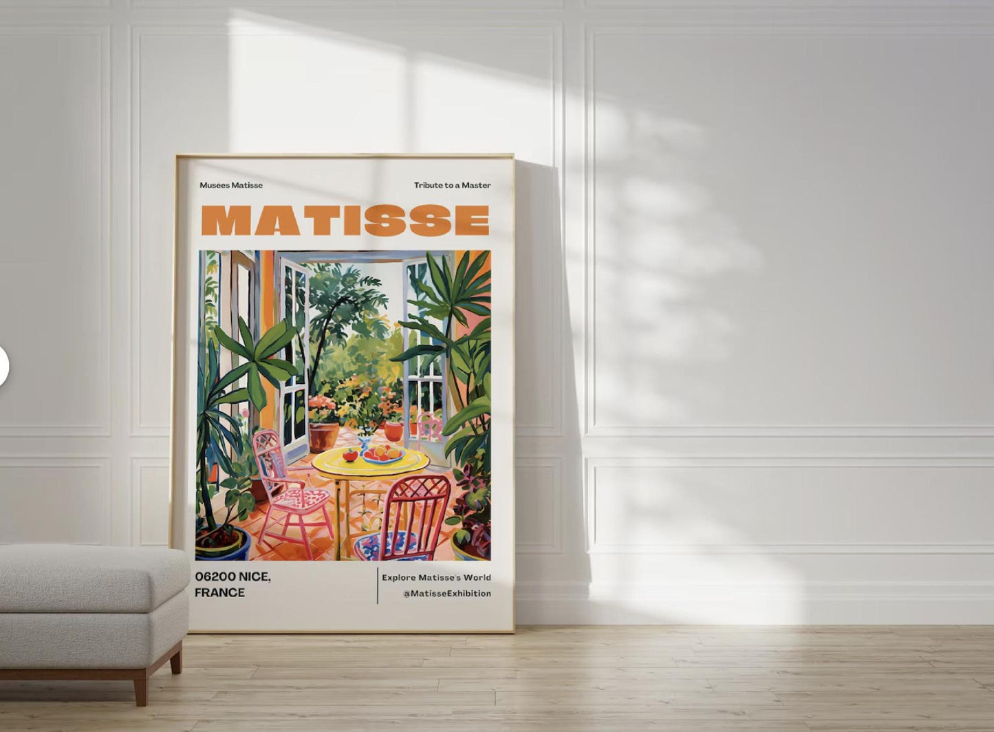 Matisse Print Wall Art – Minimalist Aesthetic Poster for Modern Gallery, Neutral Henri Matisse Cut-Outs Gift Idea